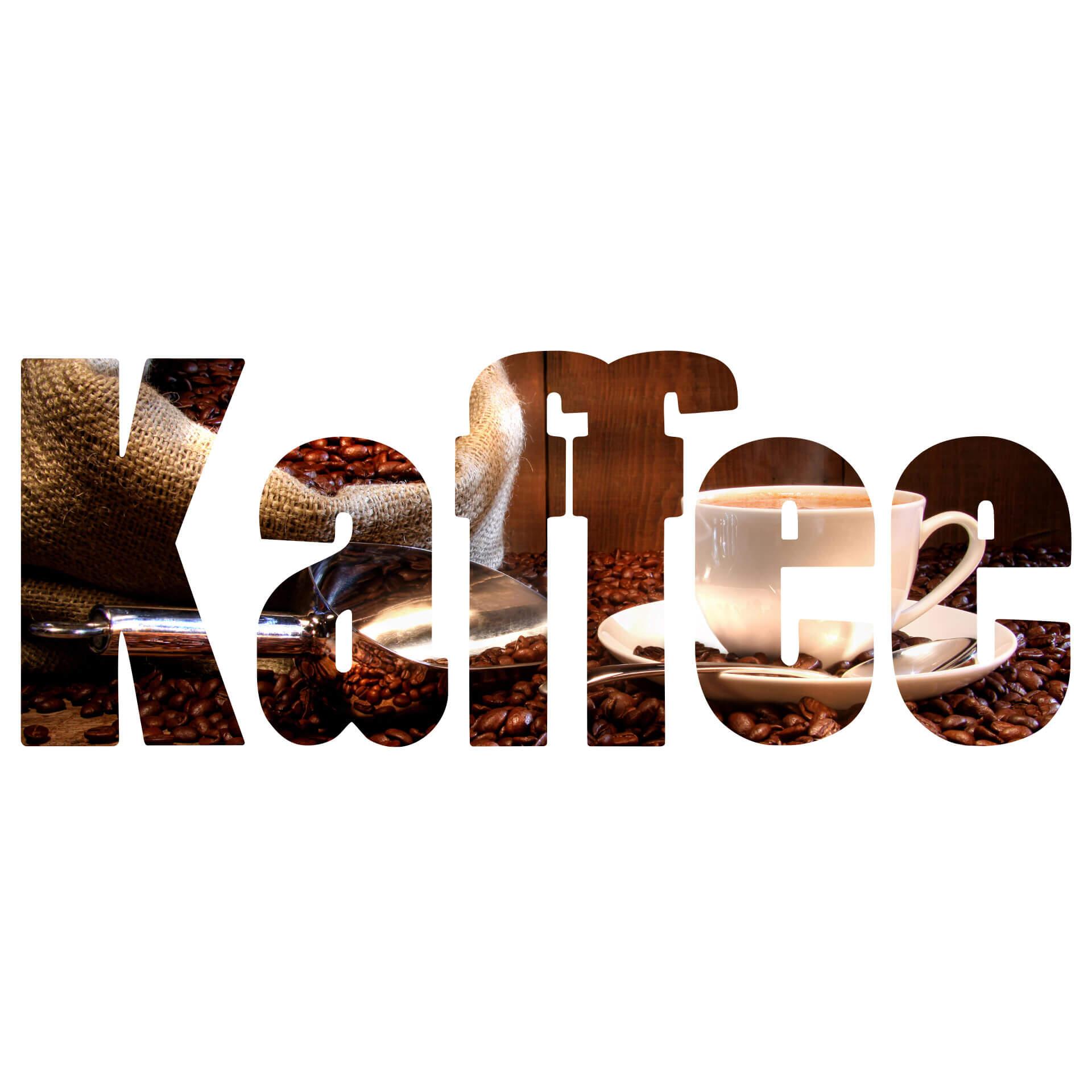 Wandtattoo Kaffee Schriftzug