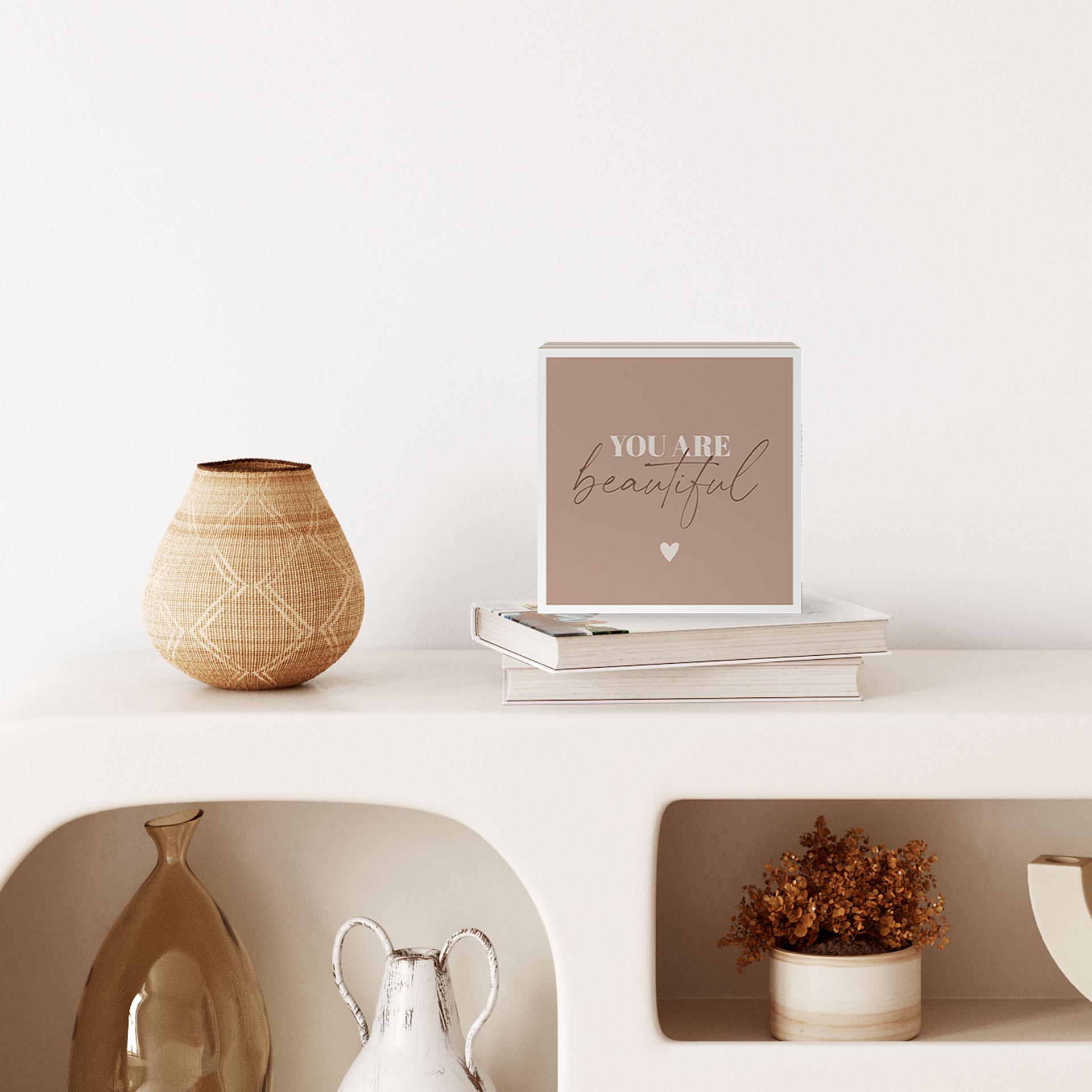 Houten Decoratieblok You are beautiful