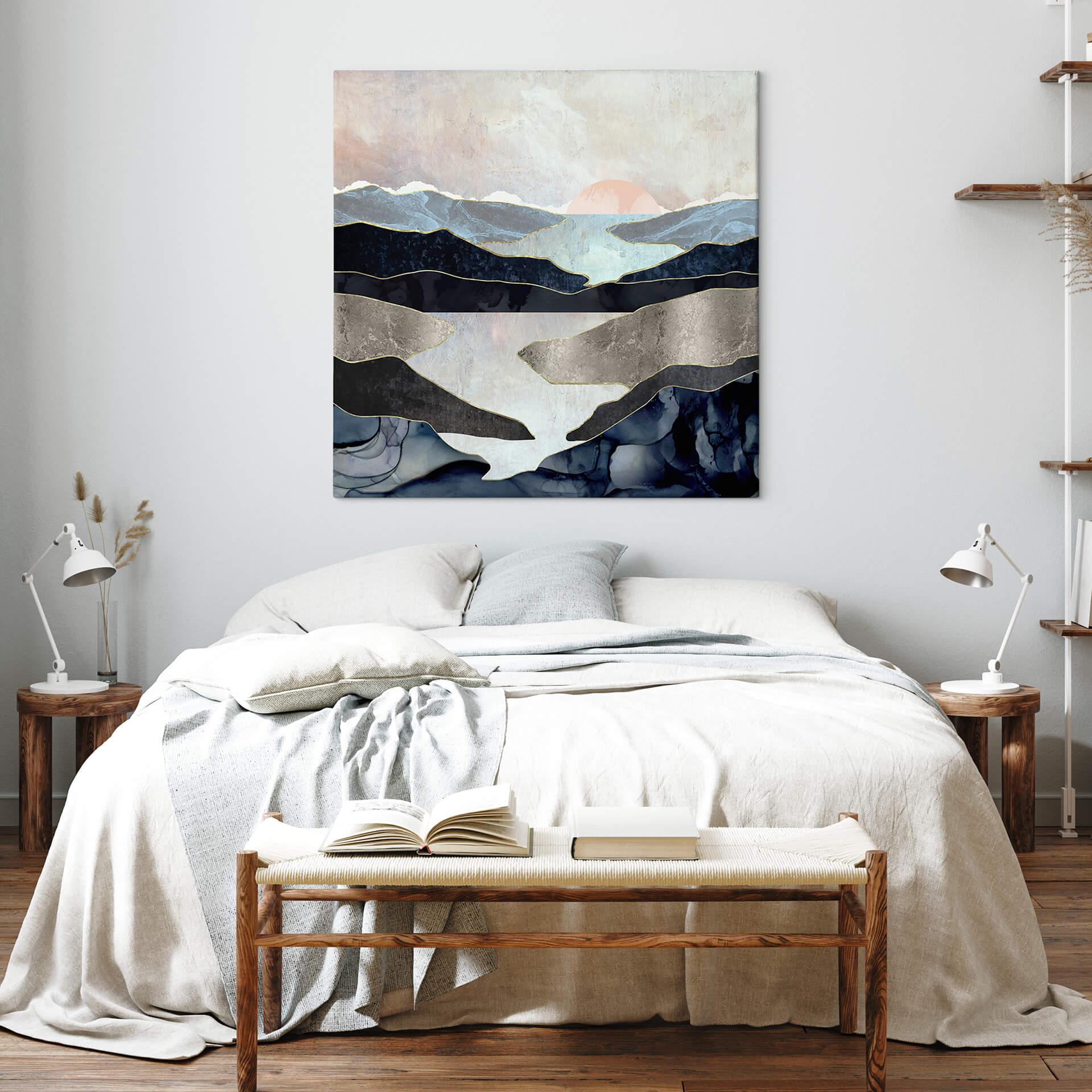 Lienzo SpaceFrog Designs - Lago de montaña - Cuadrado