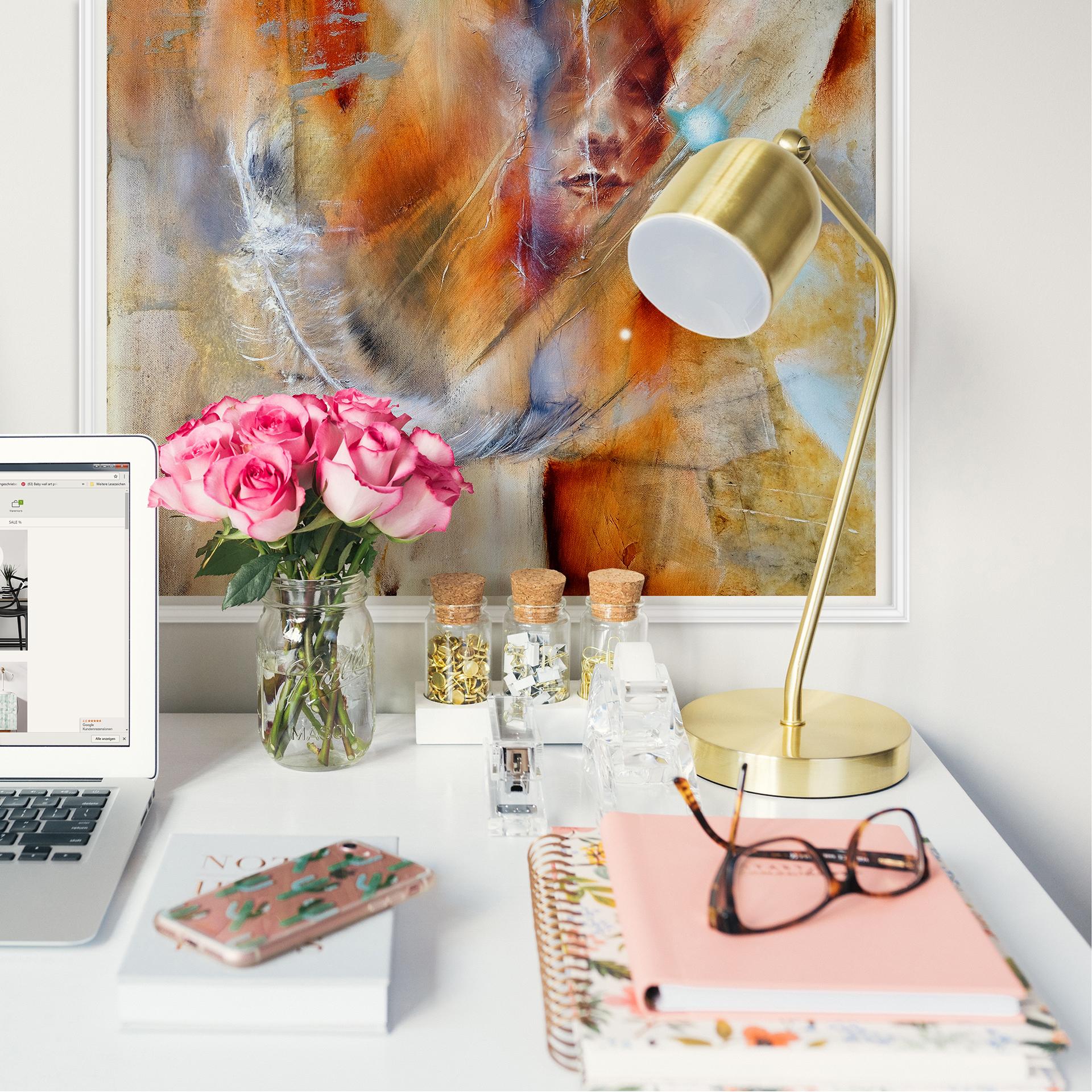 Wallprint - Schmucker - Cora mit Federn