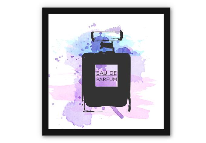 Tableau Forex - Eau de parfum aquarelle - gris