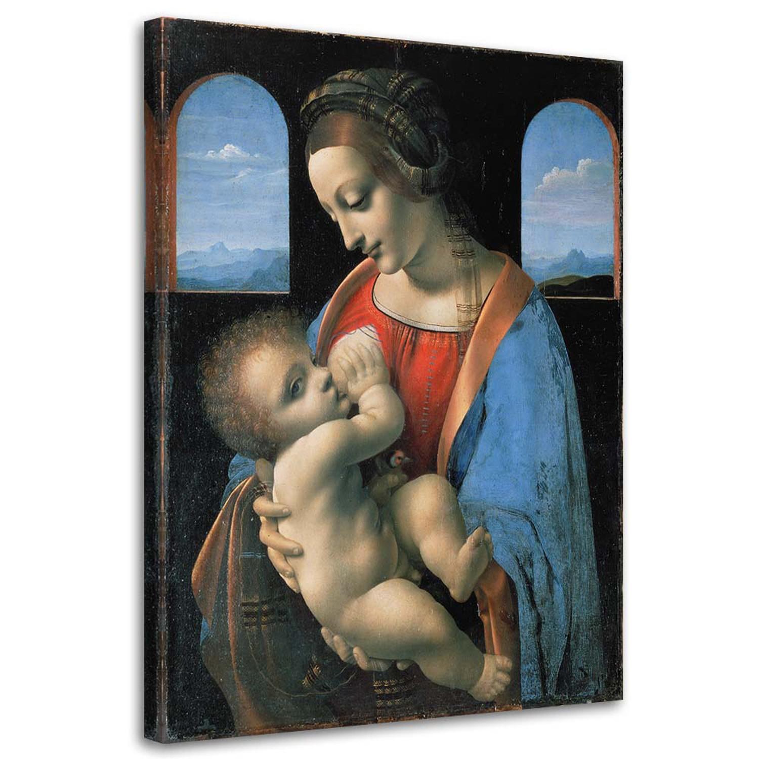 Canvasbillede, Madonna Litta - Da Vinci-reproduktion