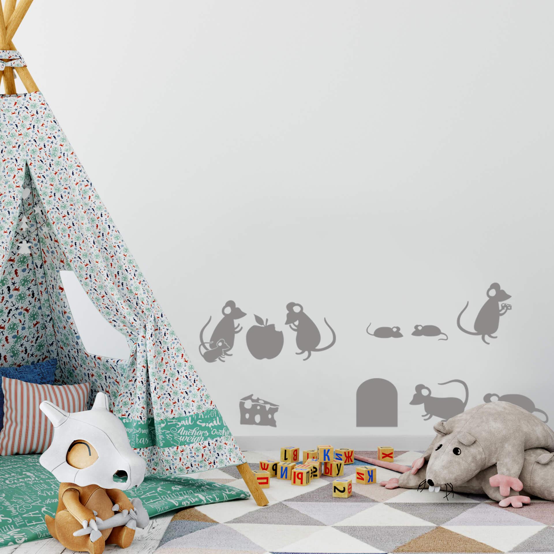 Sticker mural - Set Souris
