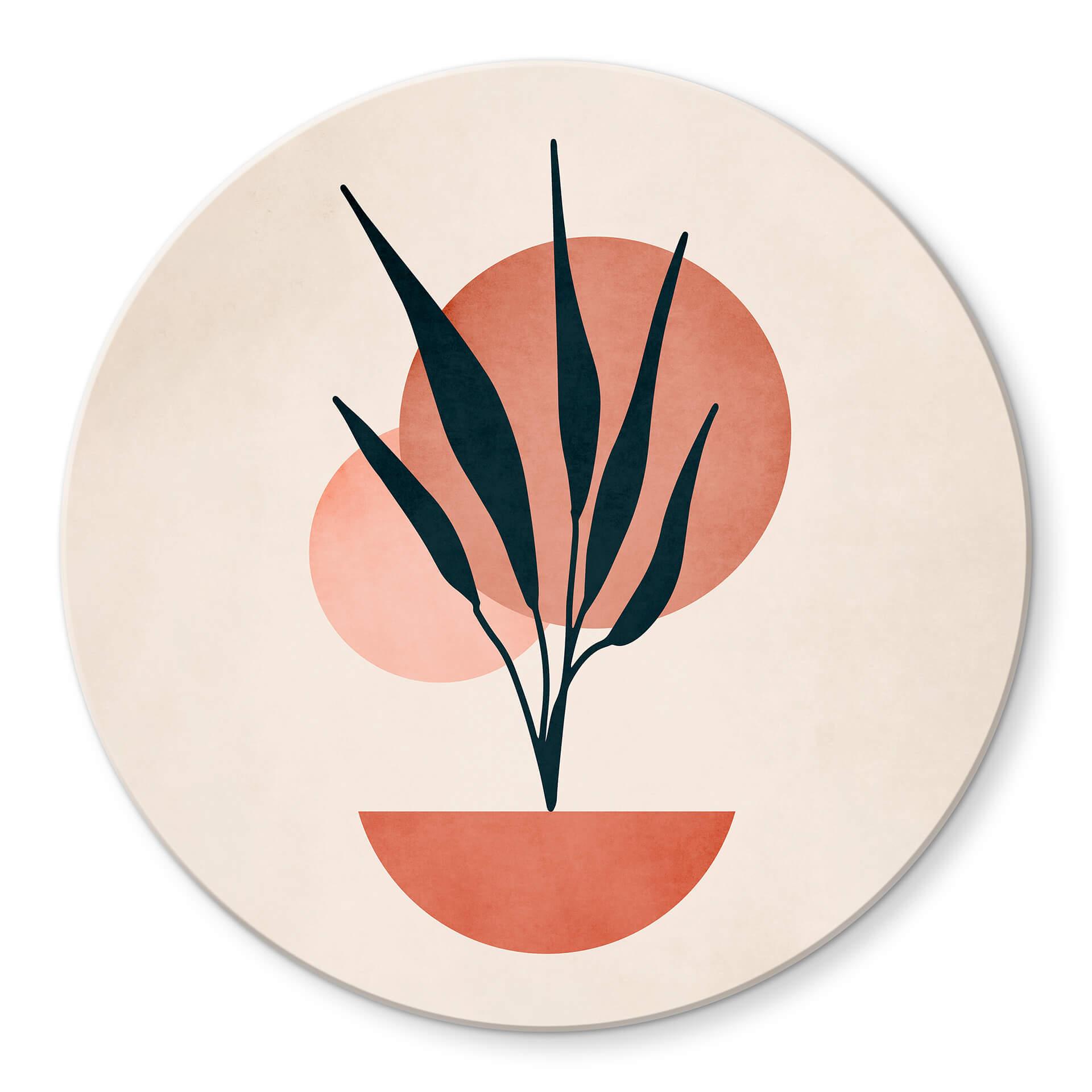 Tableau sur verre Plante abstraite - Kubistika - Copenhague
