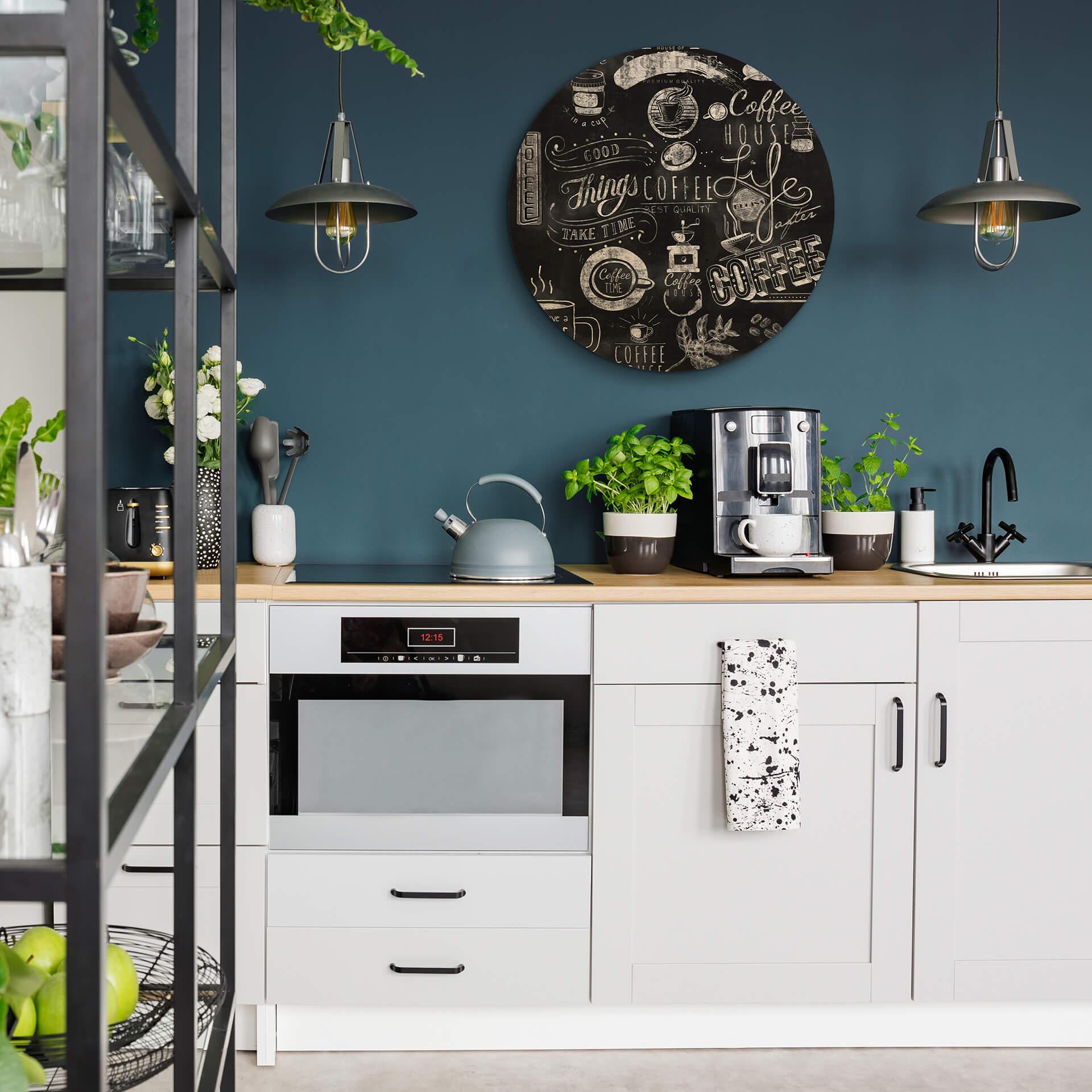 Billede af træ World of Coffee - rund