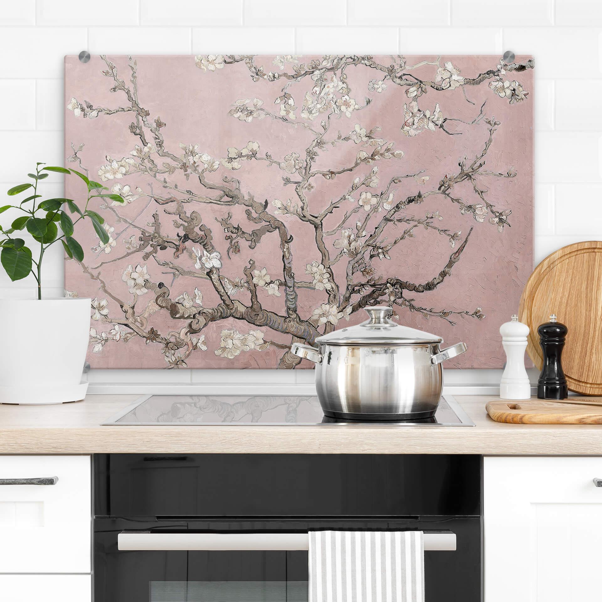 Stænkplade - van Gogh - Mandelblomst rosa