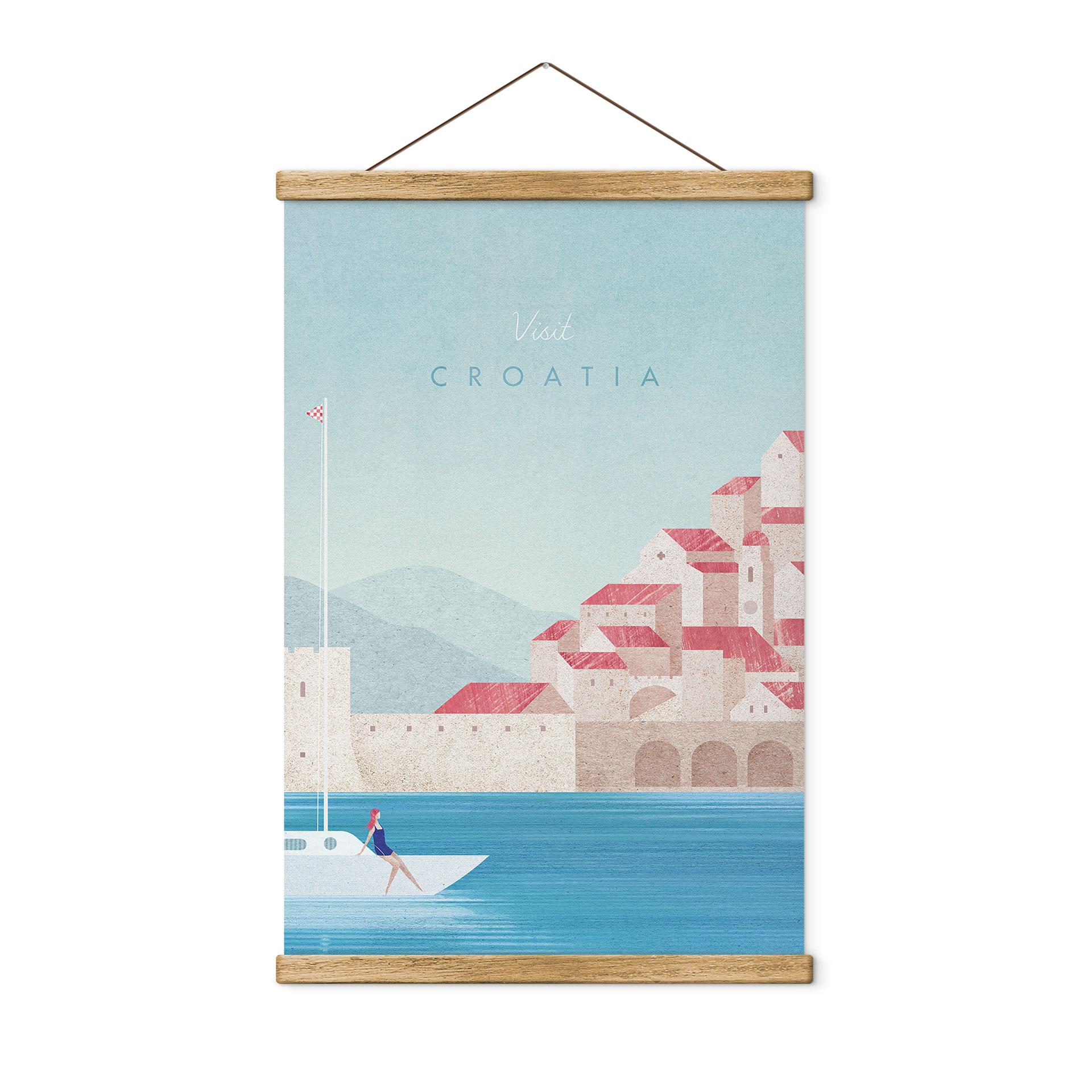 Tekstil plakat Ferie i Kroatien - Rivers