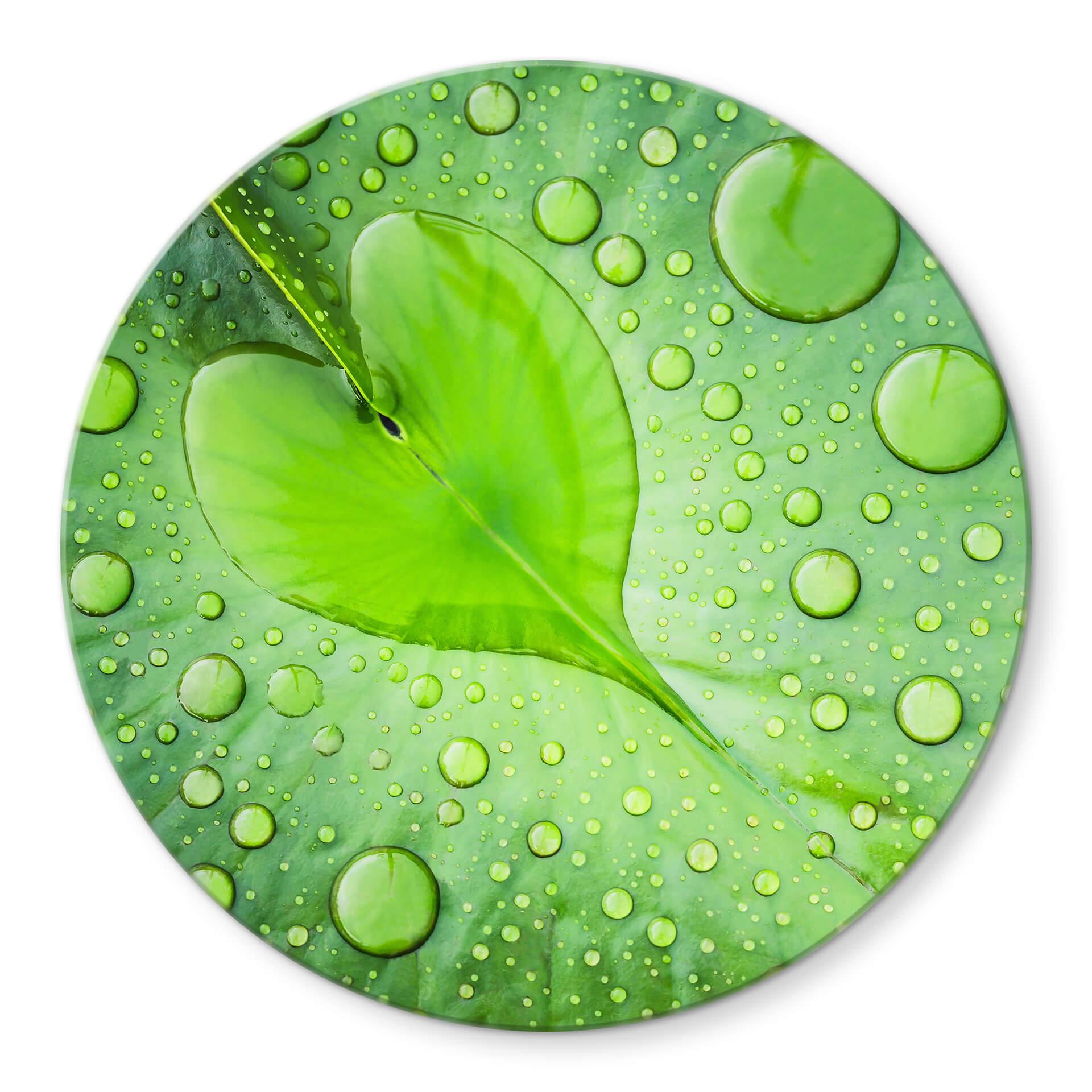 Glasschilderij Hart van Regen