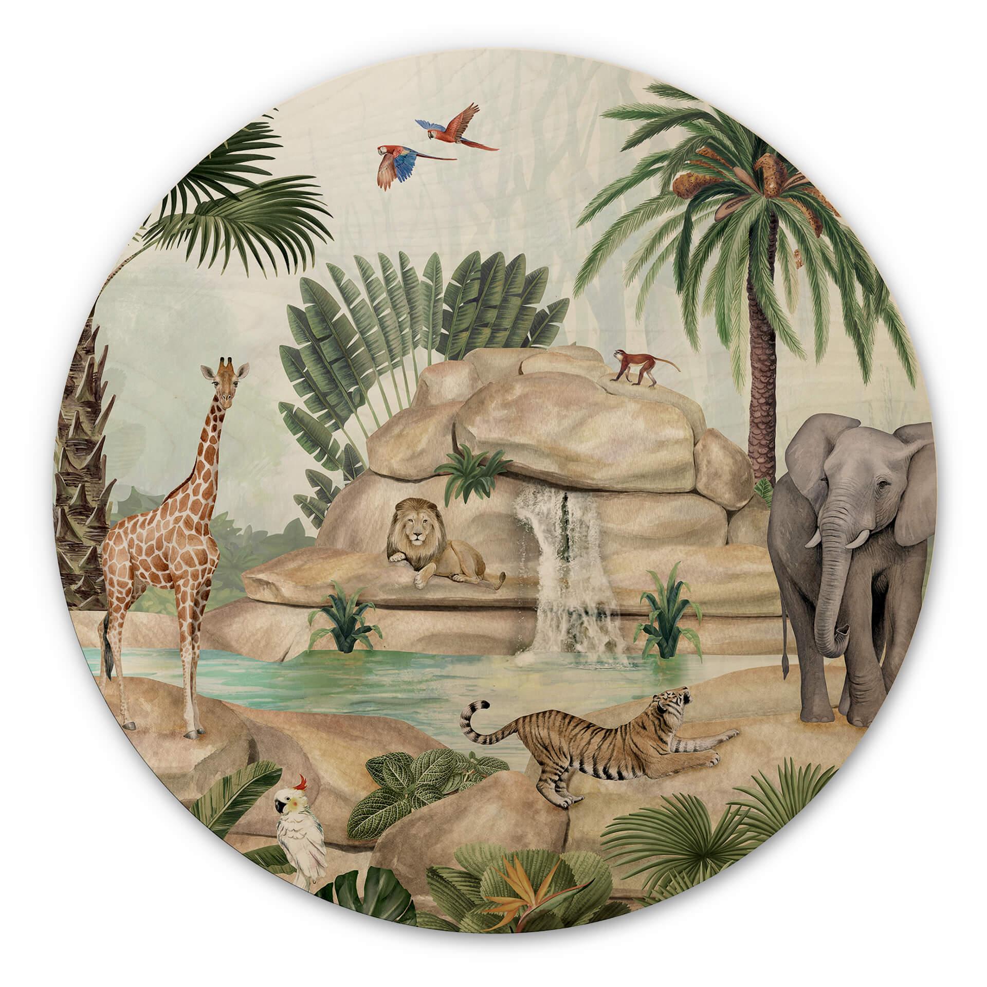 Billede af træ til børneværelset Kikki Belle - Jungle Paradise Round