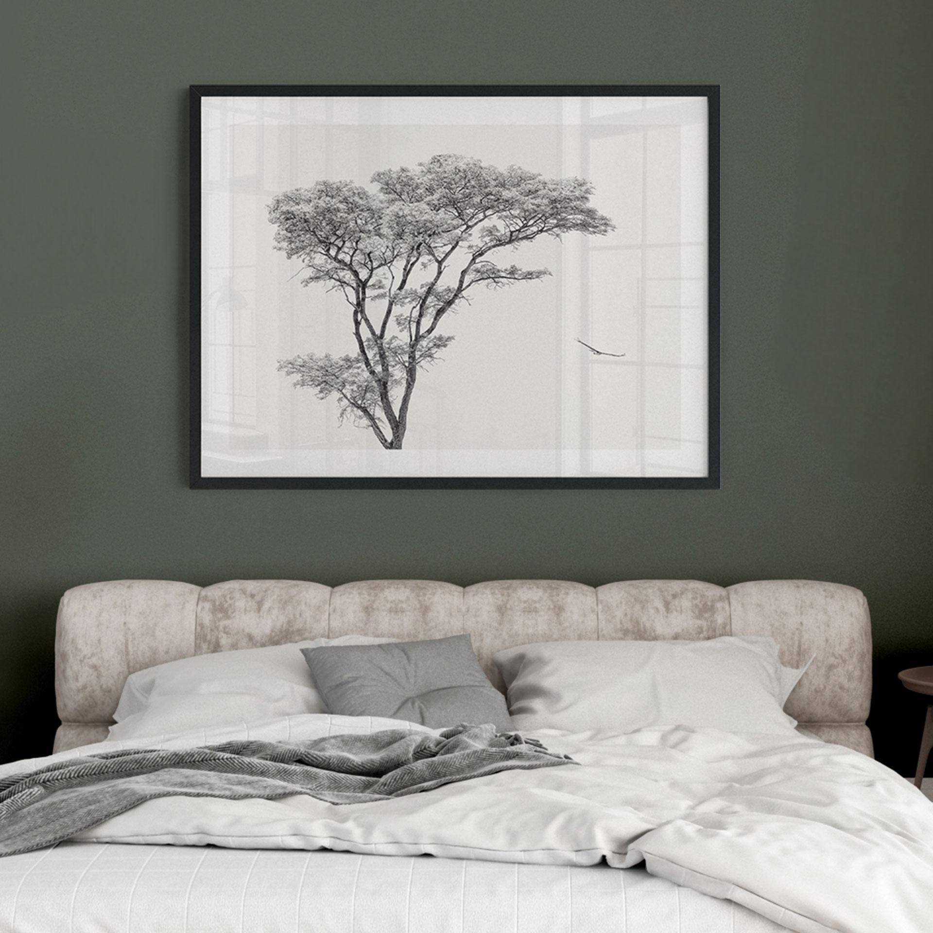 Póster Árbol minimalista en un paisaje tranquilo - Flour
