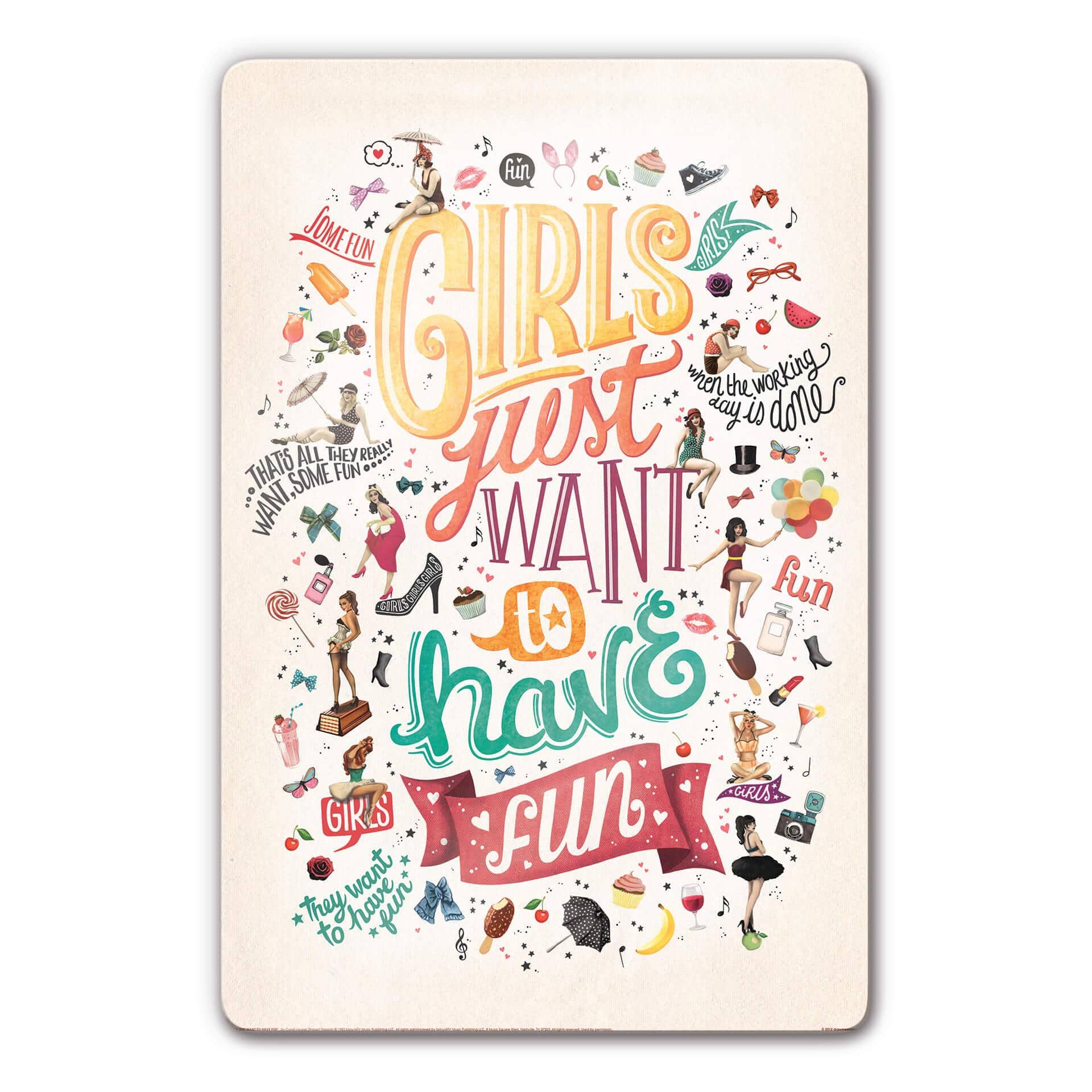 Tableau en verre Tohmé - Girls just wanna have fun