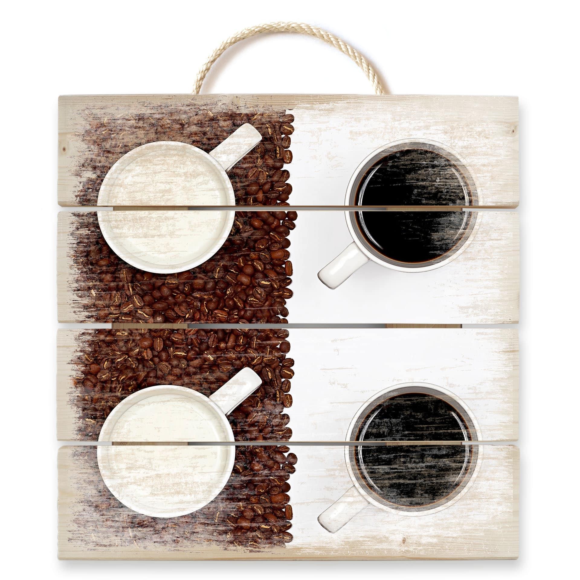 Cuadro de madera Lavsen - Blanco Espresso - 40x41,5 cm