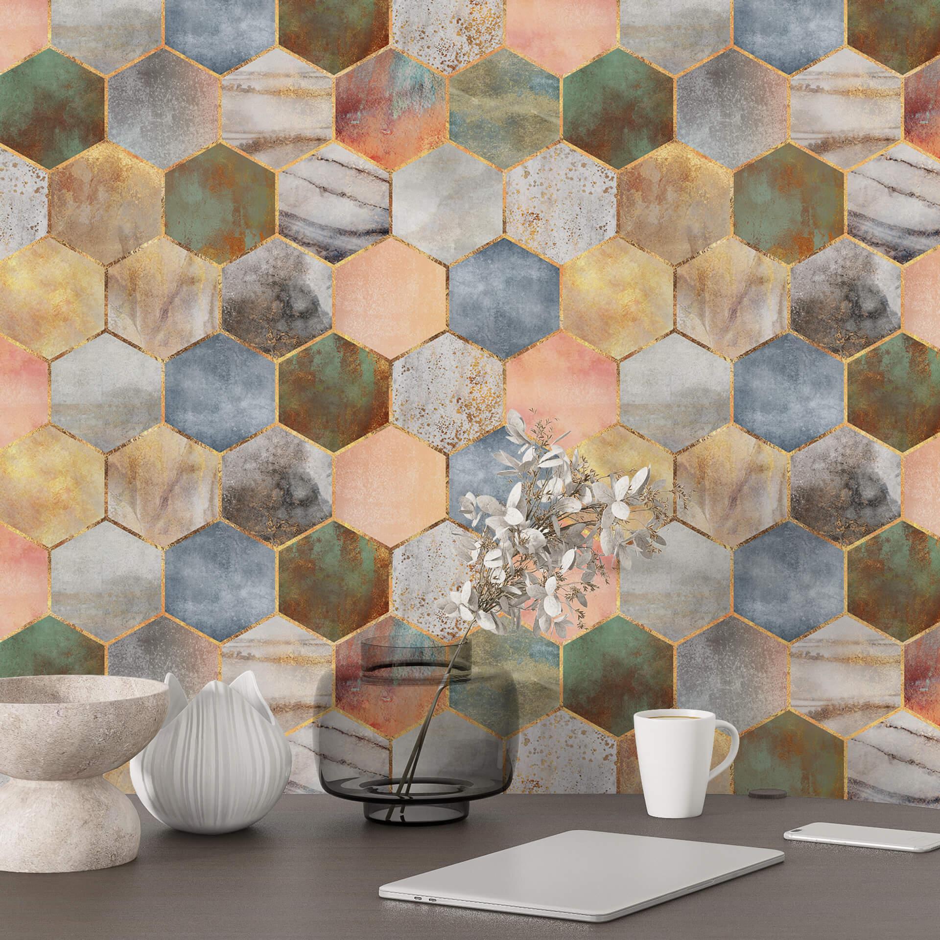 Patroonbehang Fredriksson - Marmer & Parelmoer