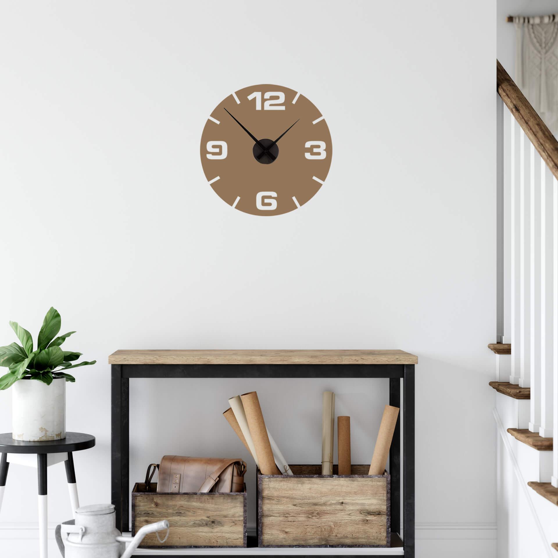 Wandtattoo Modern + Wanduhr - Ø 44 cm