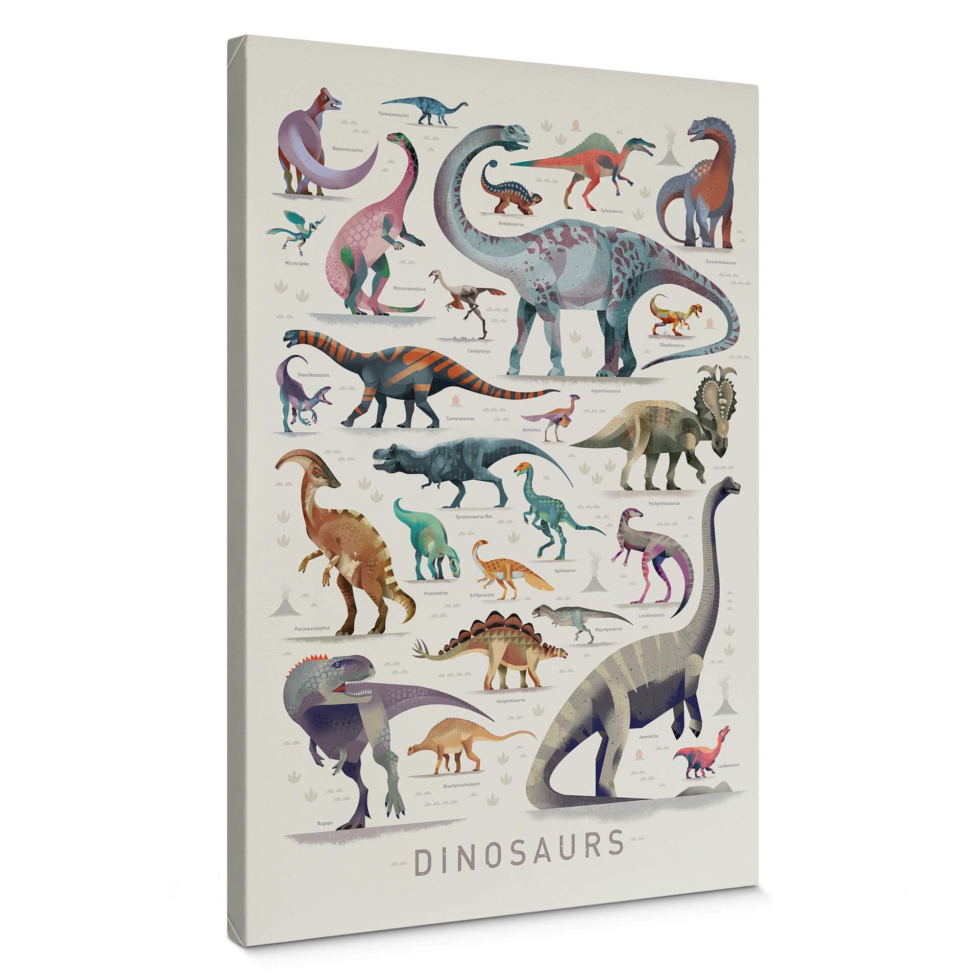 Brun dukbild - Dinosaurier