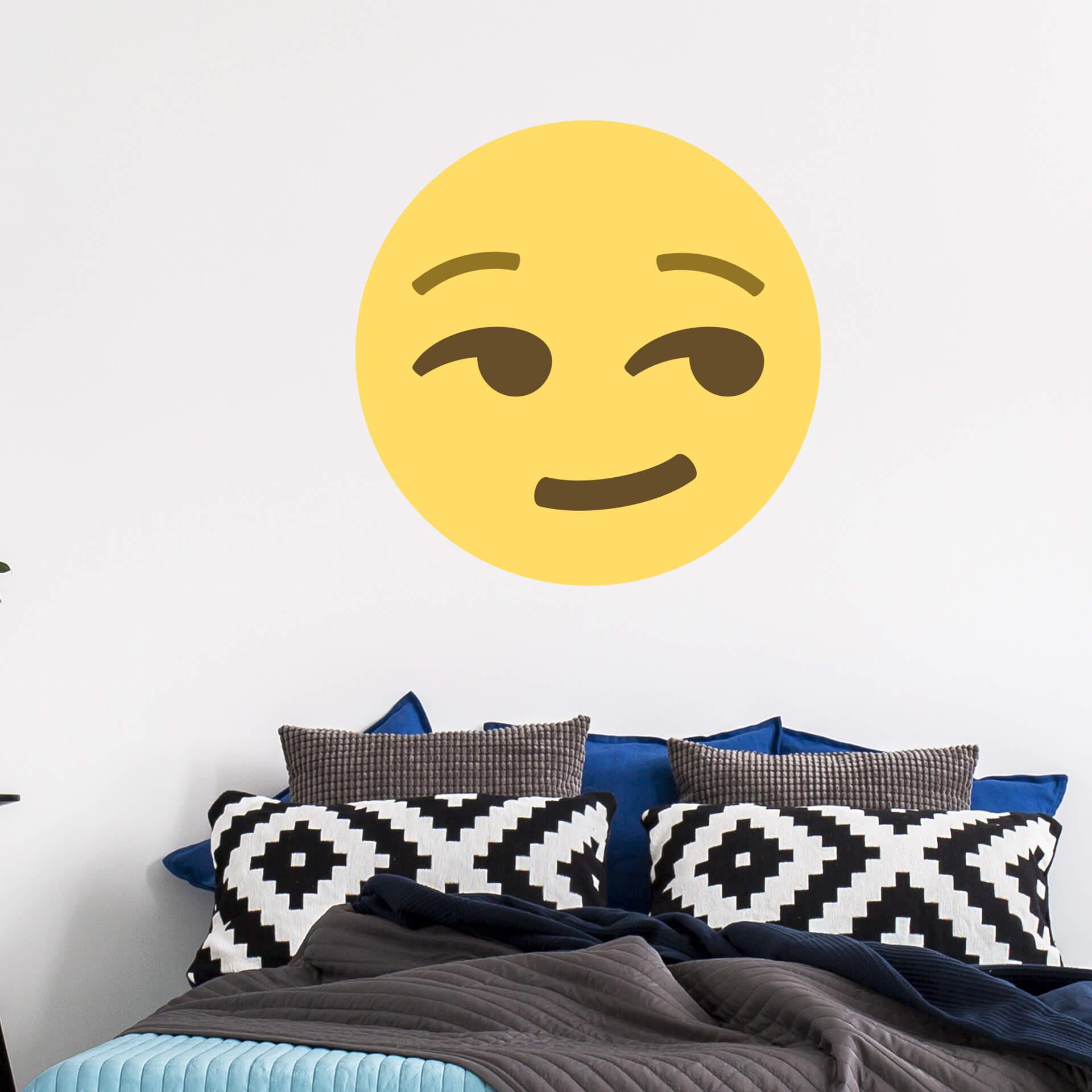 Muursticker Emoji Smirking Face