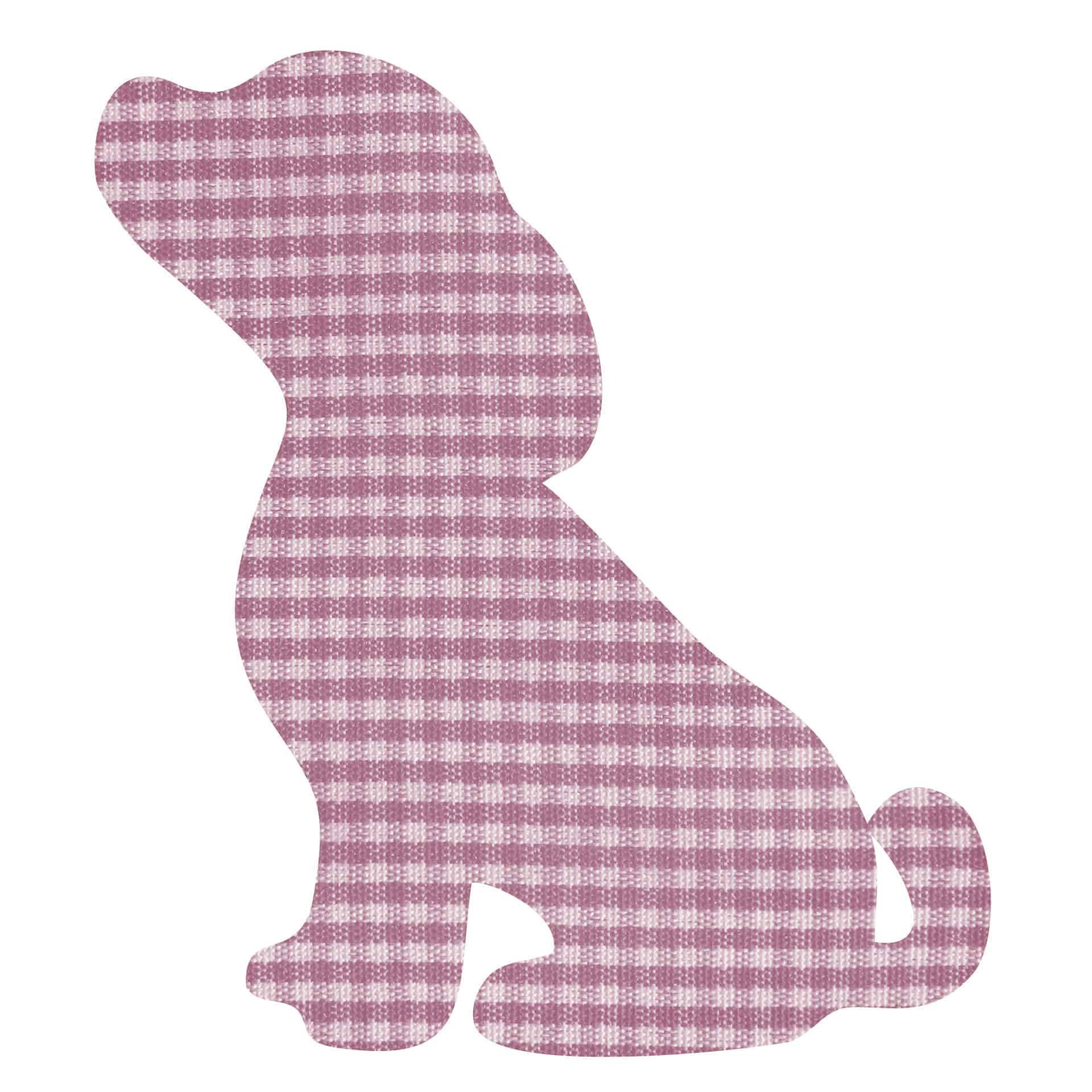 Muursticker Hondje met Ruitjesmotief 02