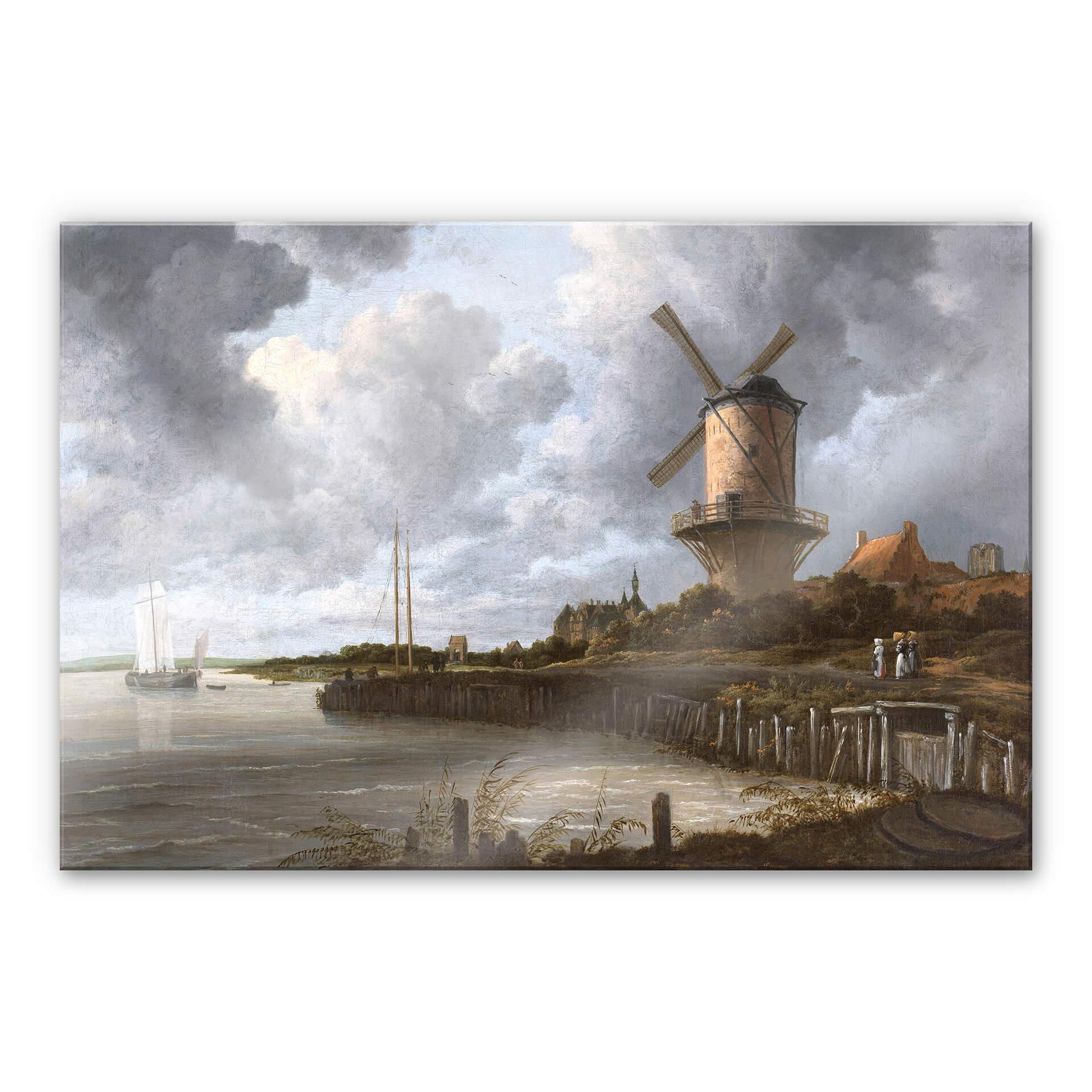 Akrylbillede van Ruisdael - Vindmøllen i Wijk nær Duurstede
