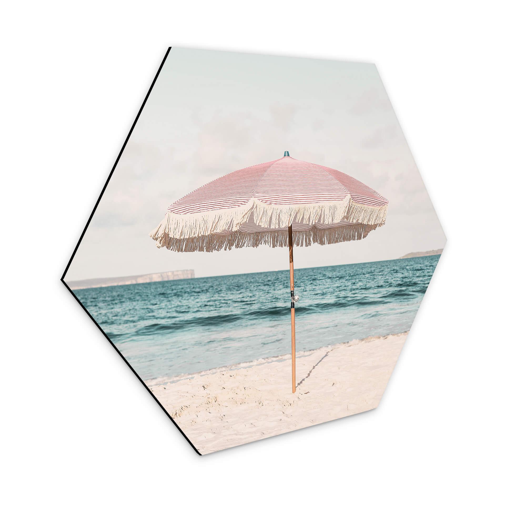 Hexagone - alu-Dibond Sisi & Seb - Parasol rose