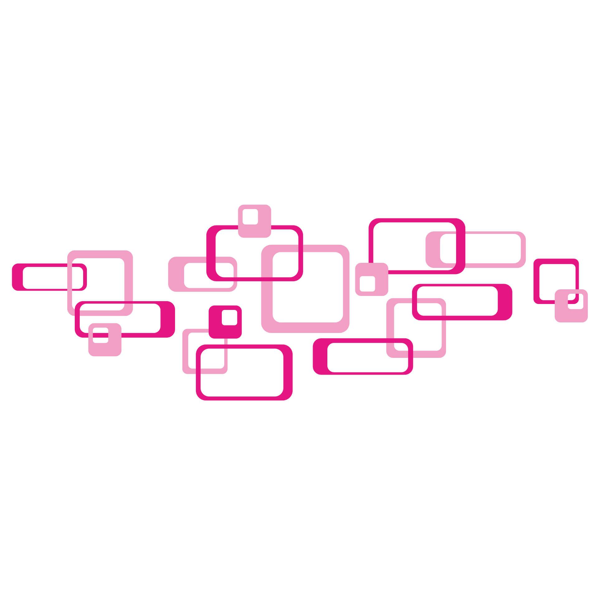 Wandtattoo Retro Rechtecke pink