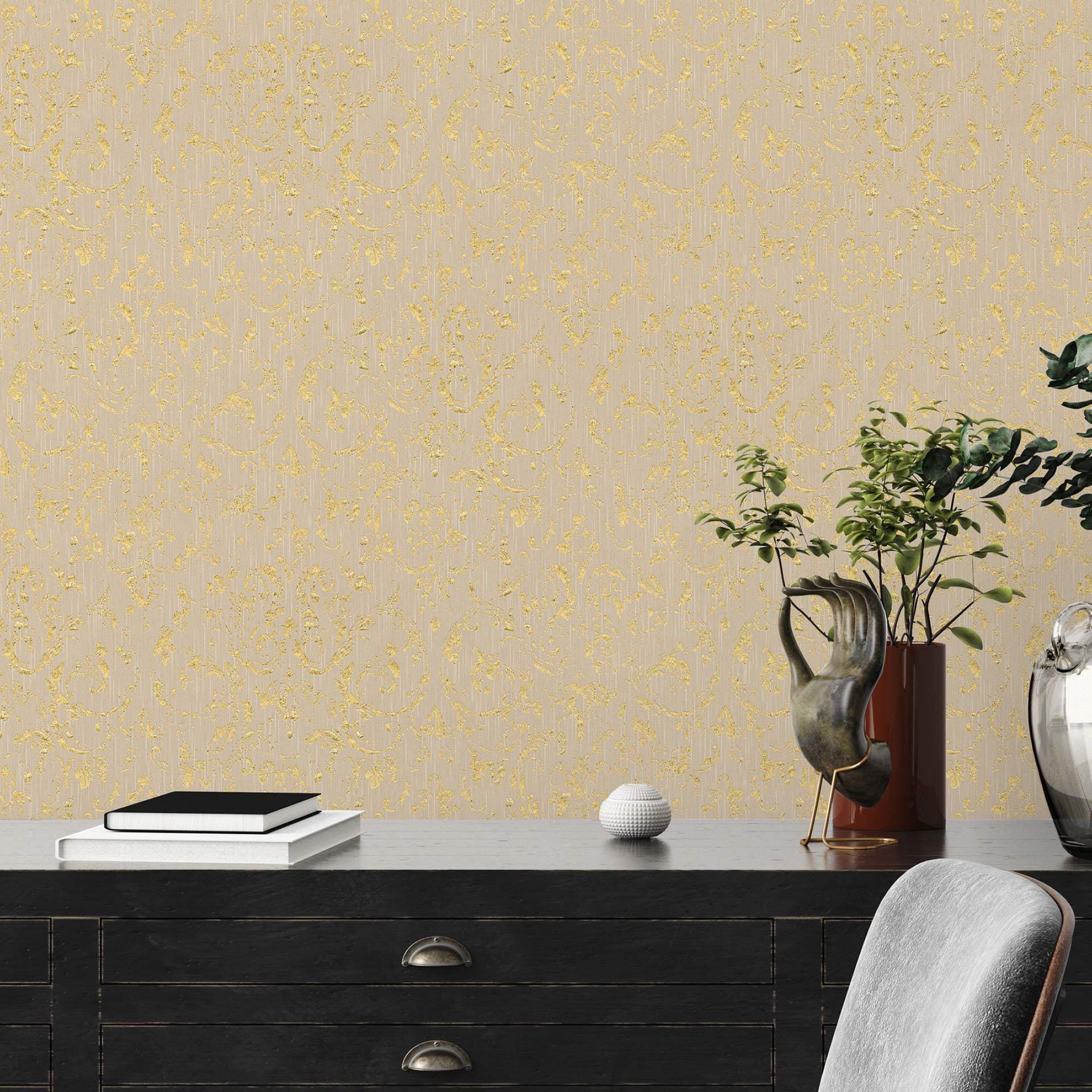 Architects Paper Textiltapete Metallic Silk beige,