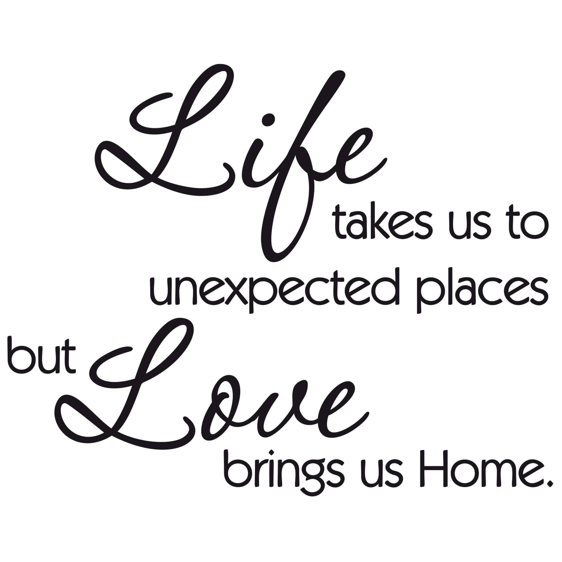 Adesivo murale - Life takes us...