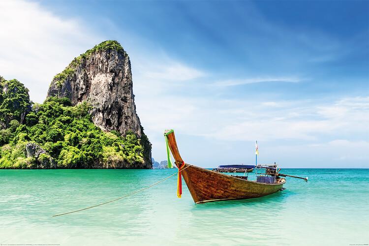 Poster Thailand - Thai Boat 91,5x61 cm