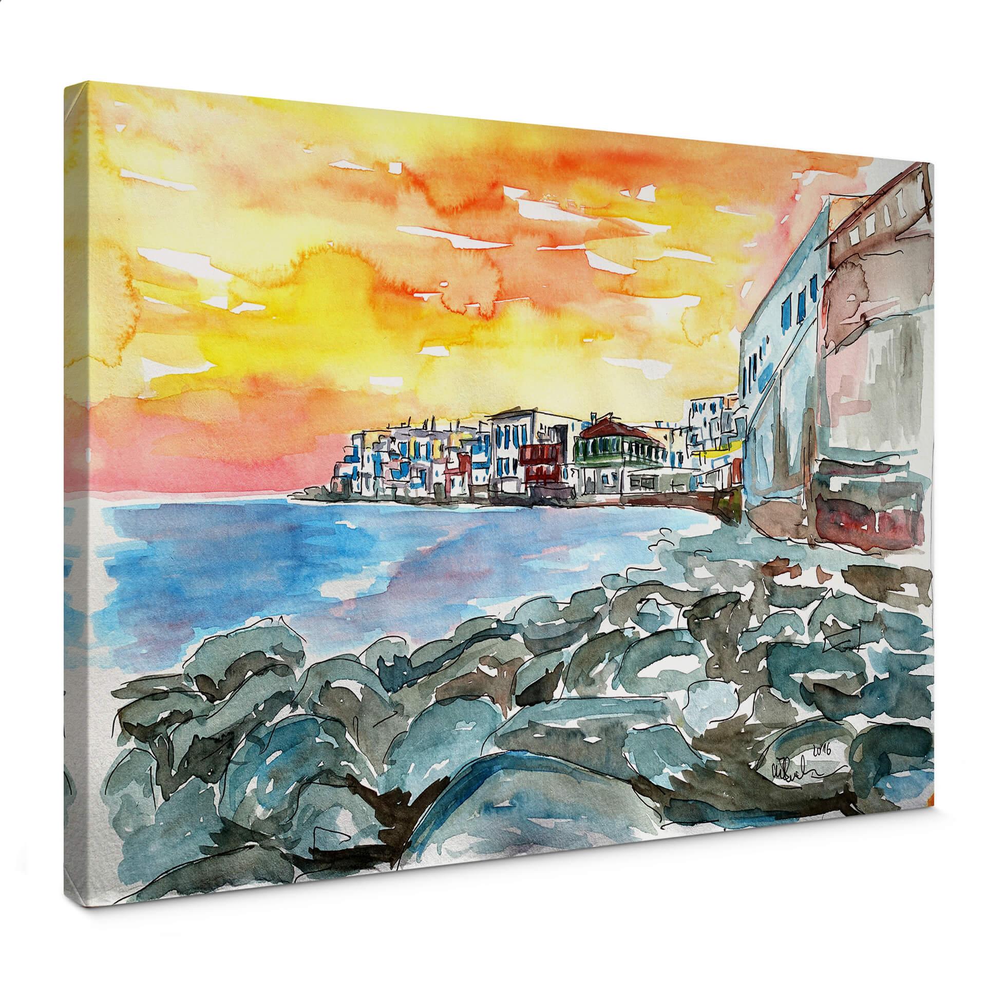 Canvastavla Bleichner - Magnifika Mykonos
