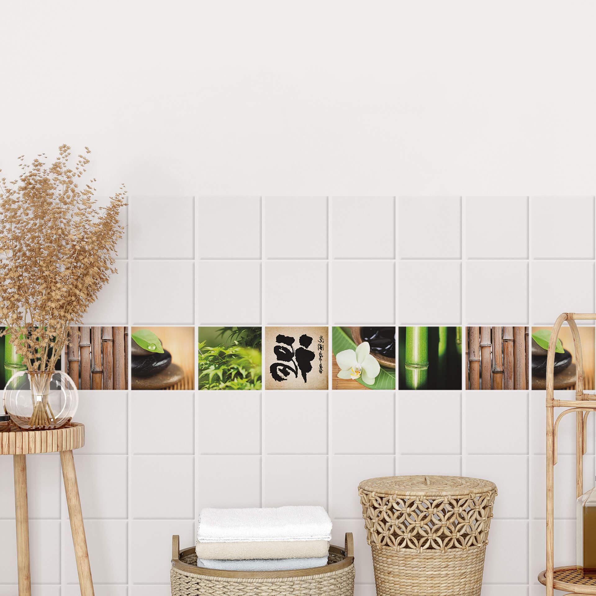 Sticker carrelage - Décoration spa asiatique