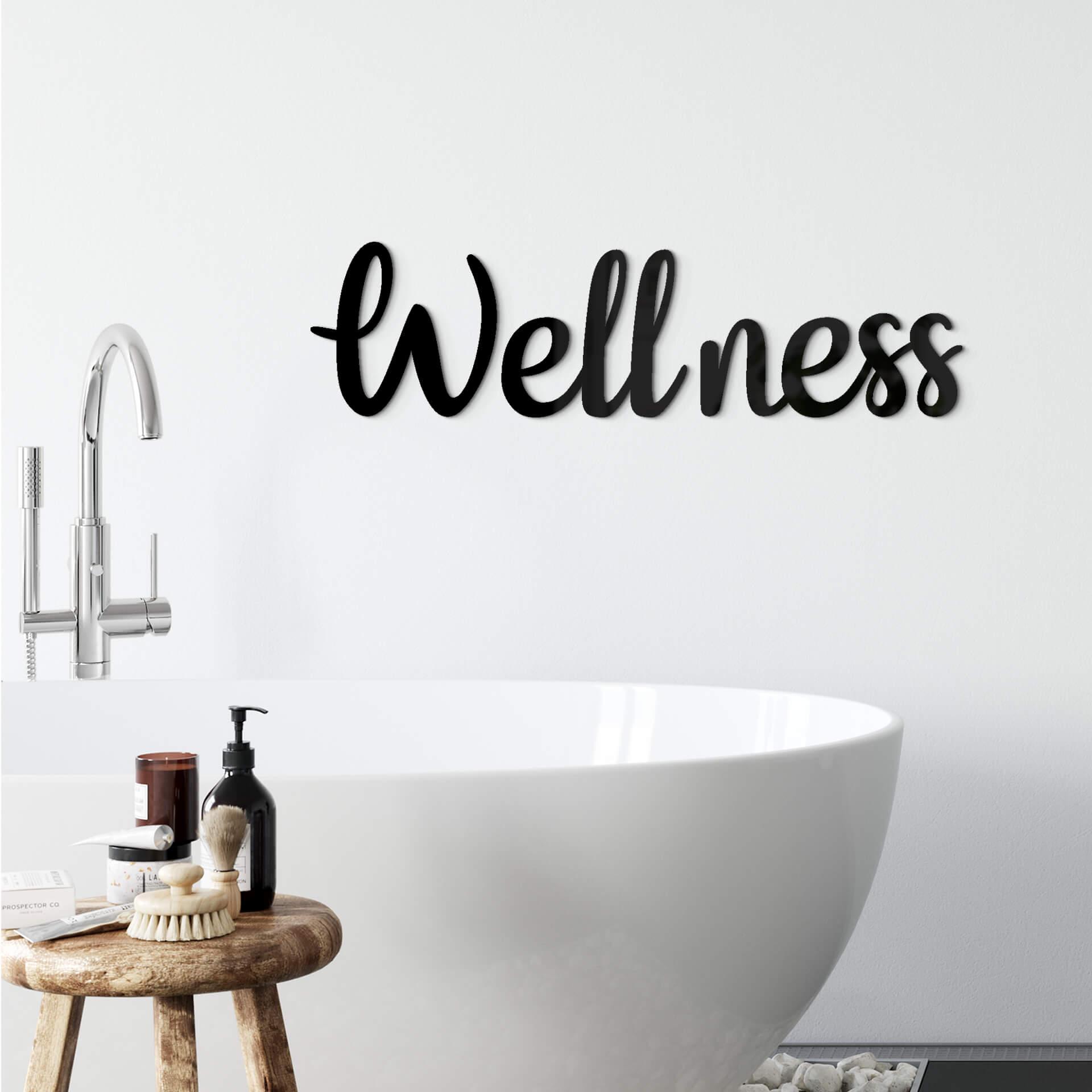 3D lettering Wellness (3 partes) - letras acrílicas