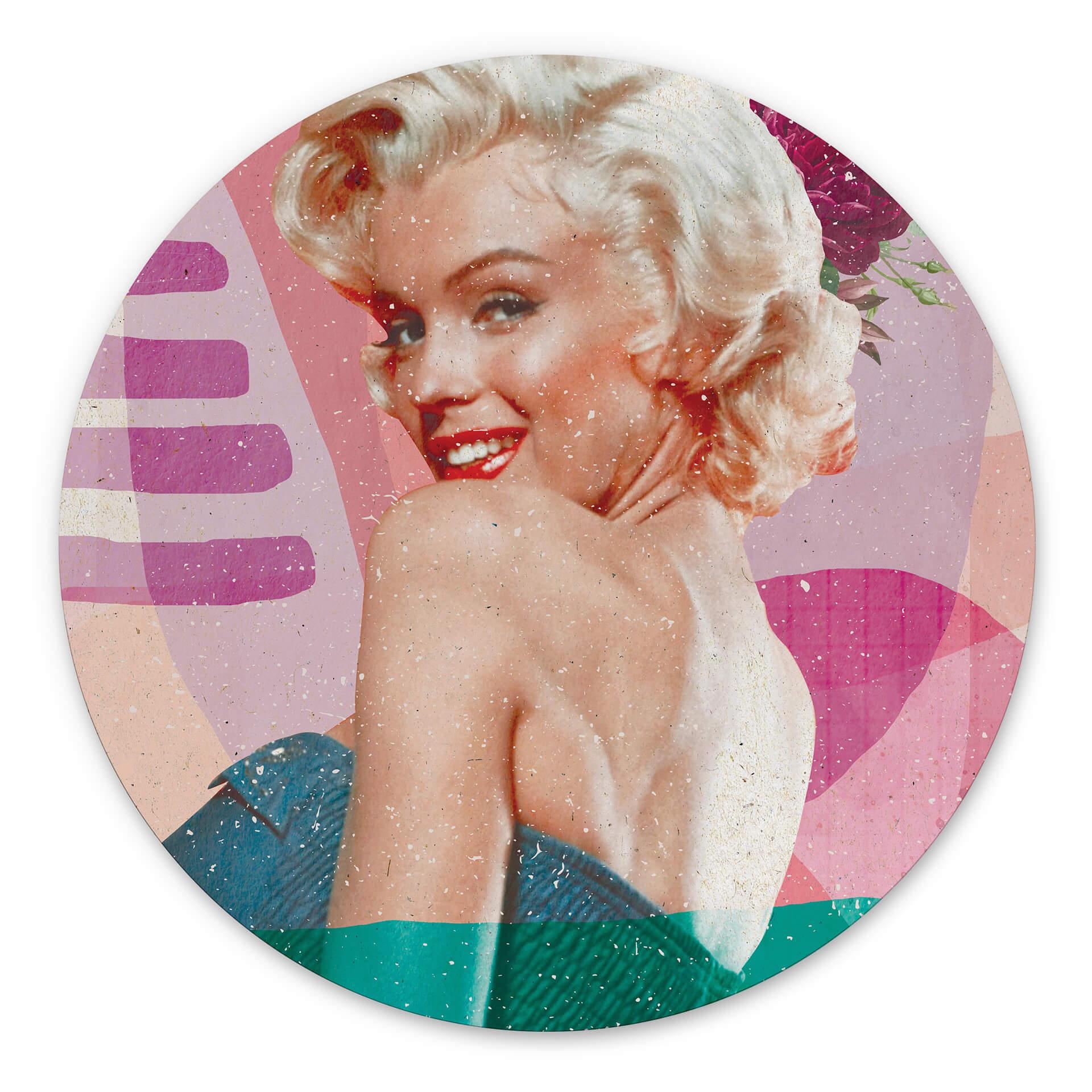 Vægcirkel Demir - Marilyn is back – print på aluminium (Alu-Dibond)