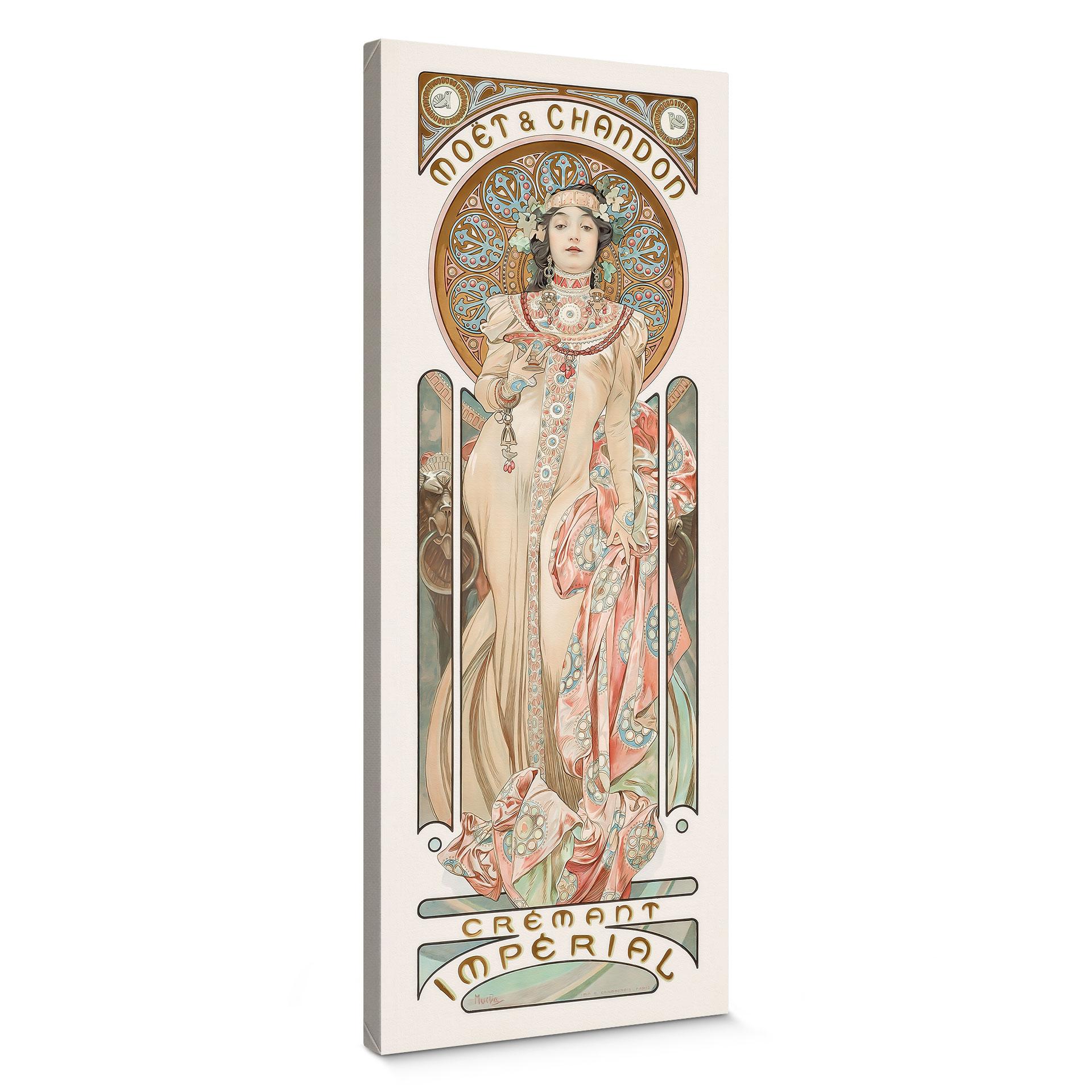 Mucha-tavla i canvas - Moët och Chandon: Dry Imperi