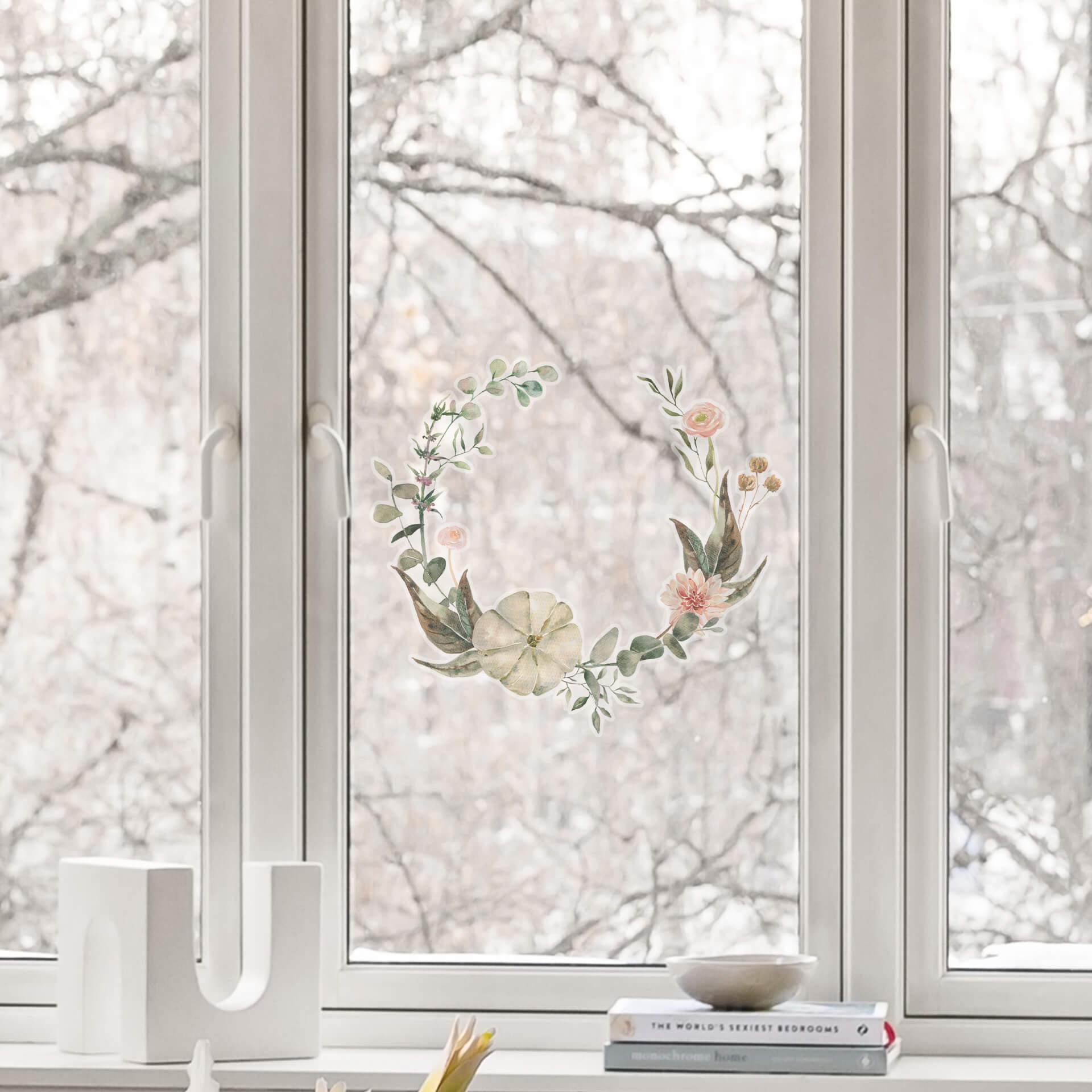 Fensterbild Zarter Blütenkranz