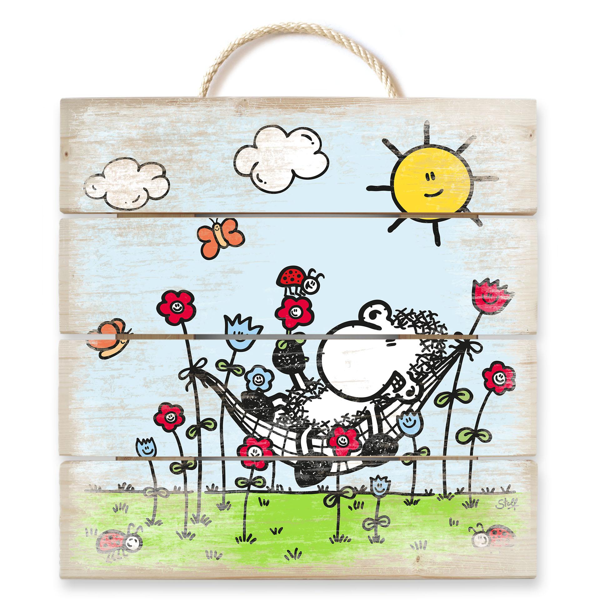 Stampa su legno Sheepworld - il dolce far niente
