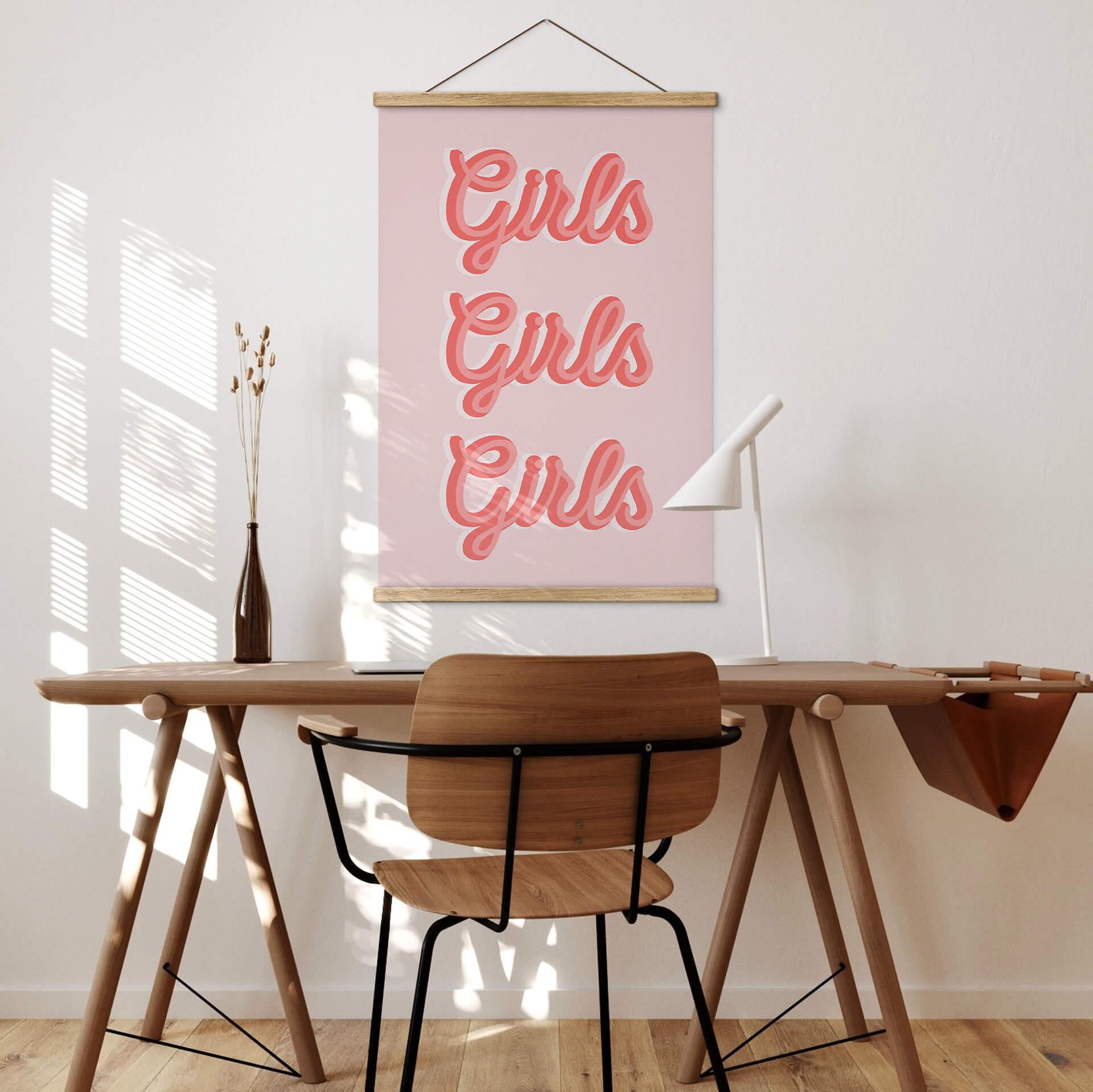 Obraz tkaniny mówiący - Kerr-Dineen - Girls Girls Girls