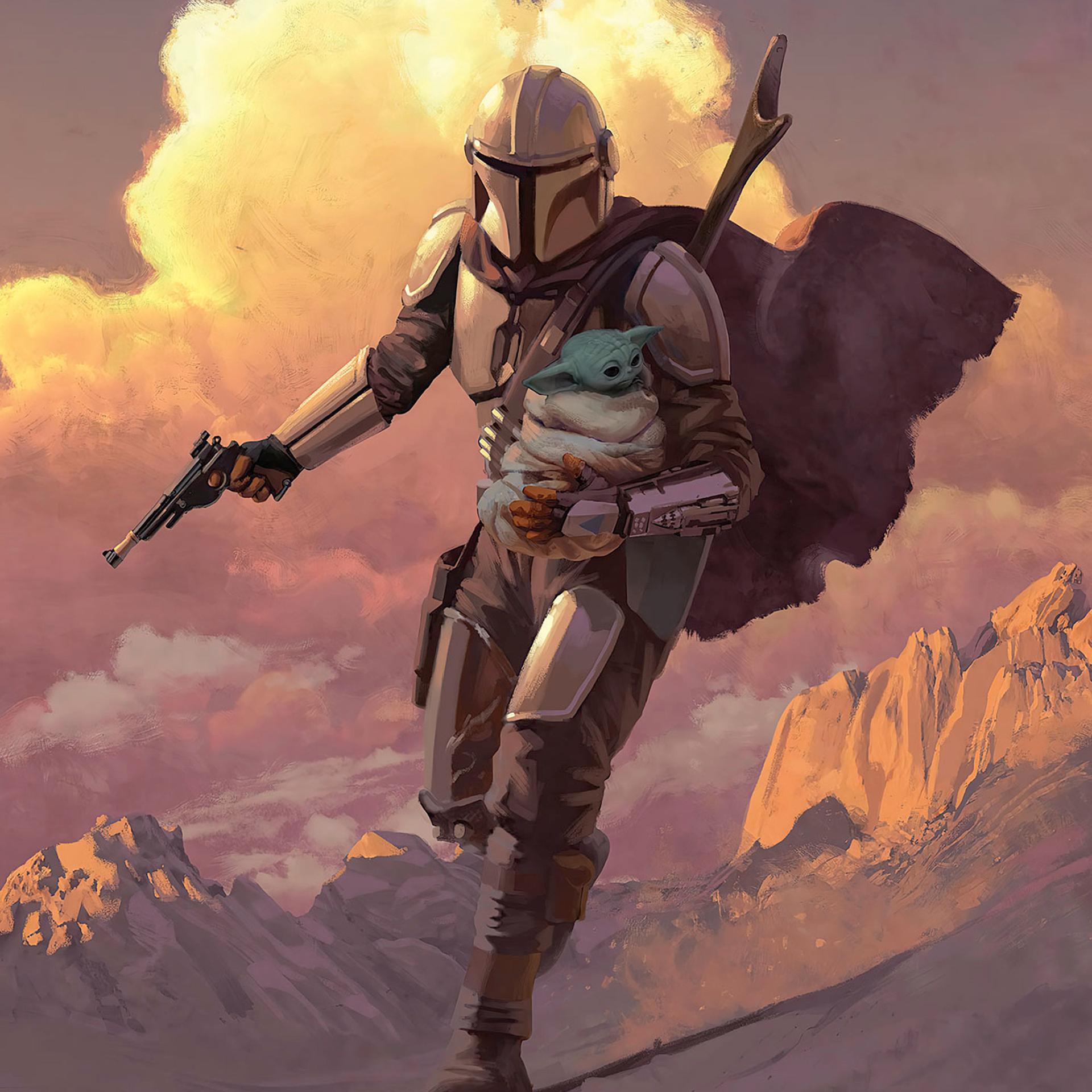 Vlies Fototapete - Mandalorian Escape - 200 x 280 cm