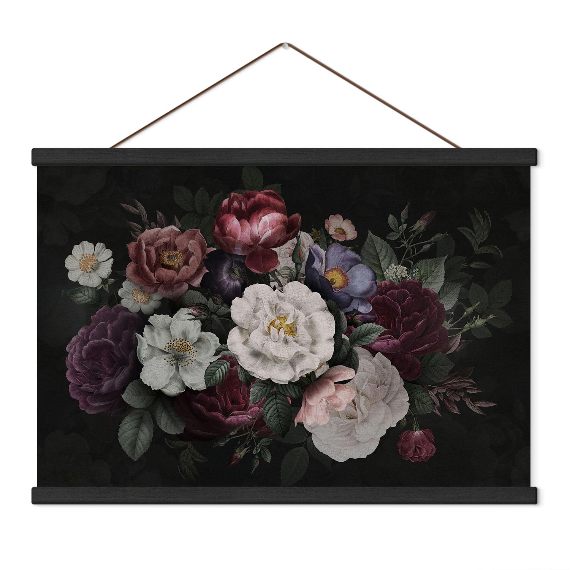 Textielposter Bloemenstilleven in Redouté-stijl - Bloomery Decor