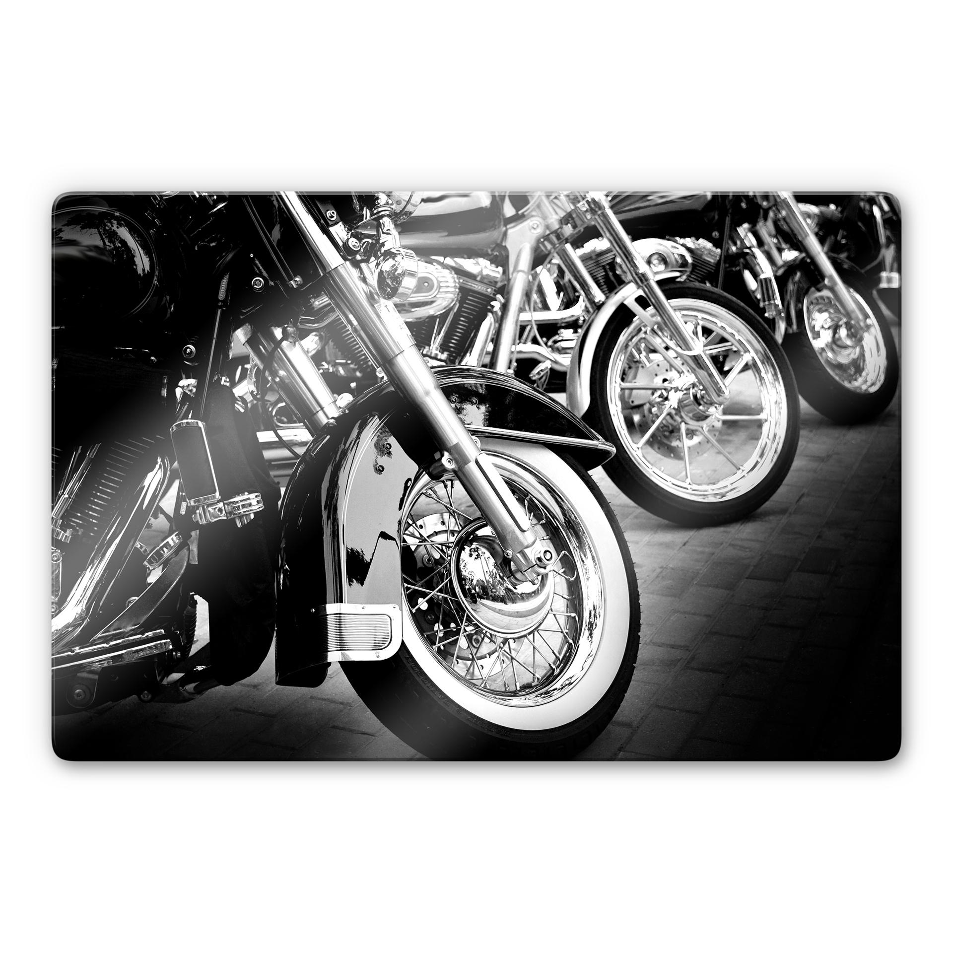Tableau en verre - Motorcycle Wheels