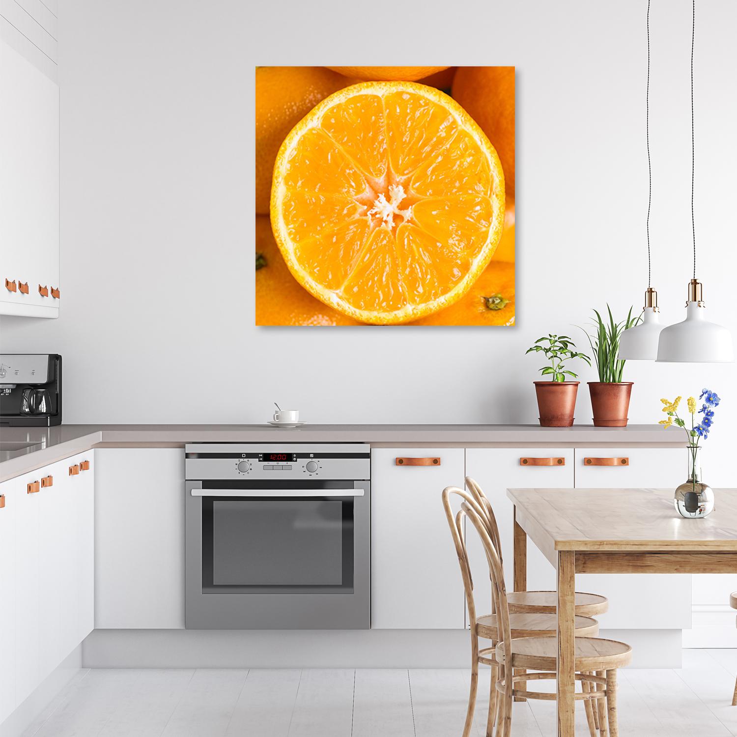 Canvasbillede, Frugt appelsin makro
