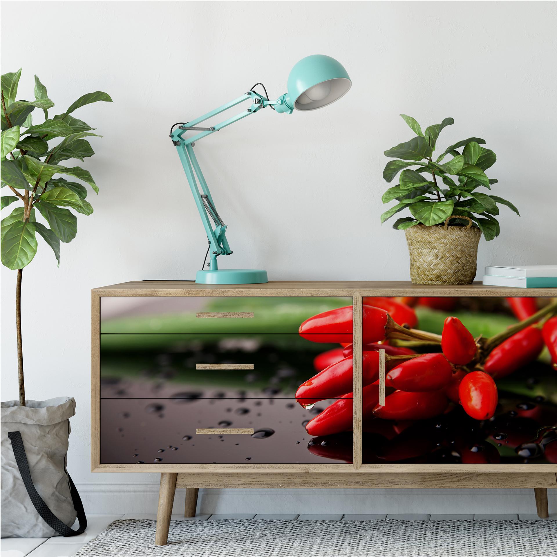 Muurprints Hete Pepers - Panorama