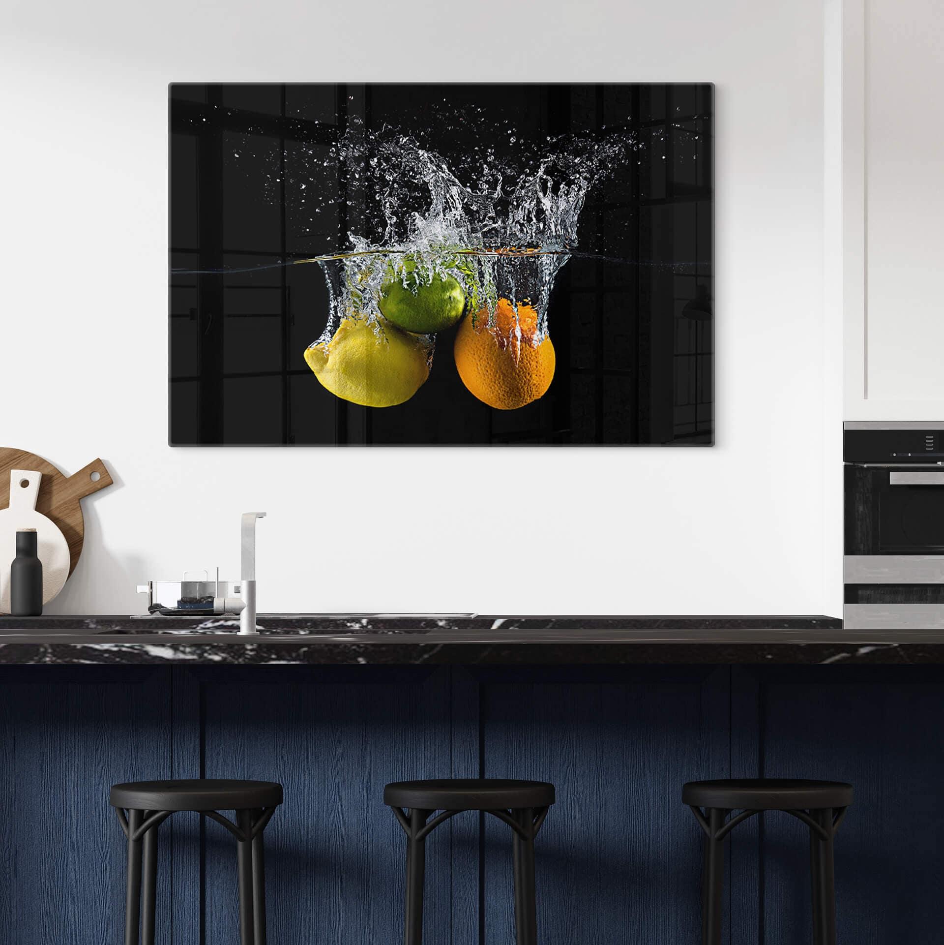 Tableau sur verre Mogyorosi - Des éclats fruités d'agrumes