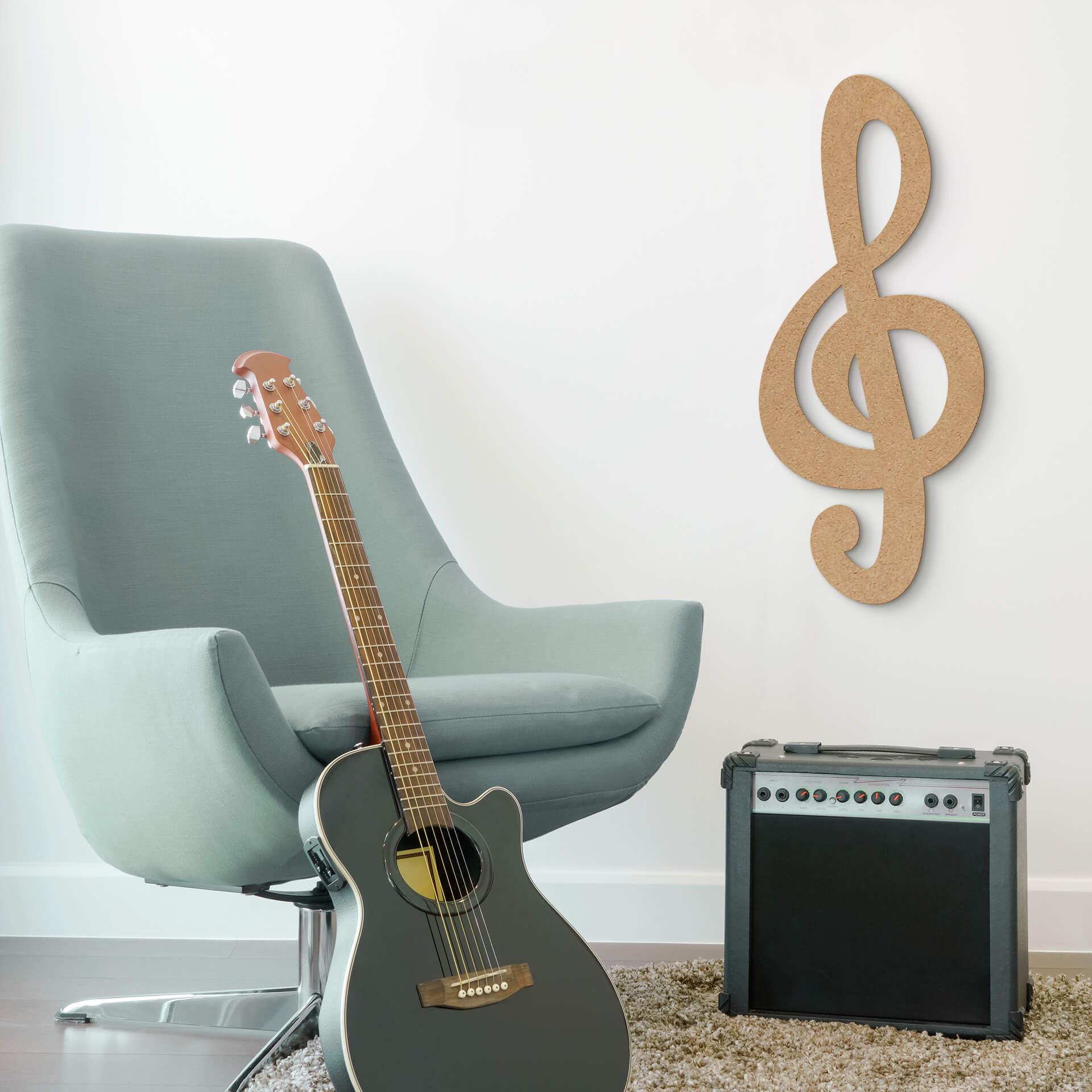 Decoración en madera clef - MDF nature