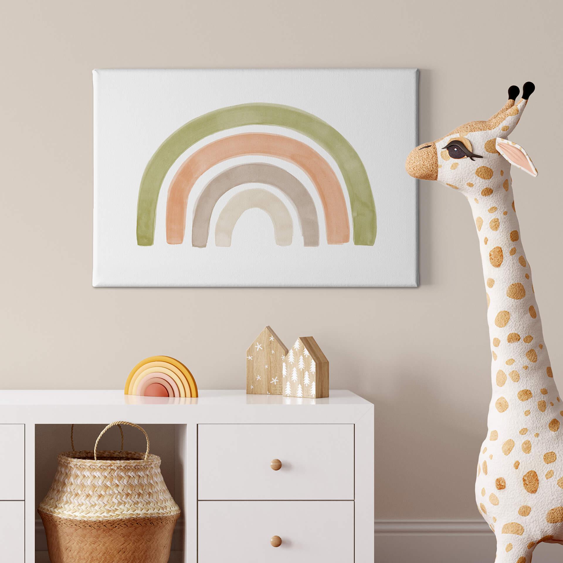 Leinwandbild Nouveauprints - Regenbogen Aquarell