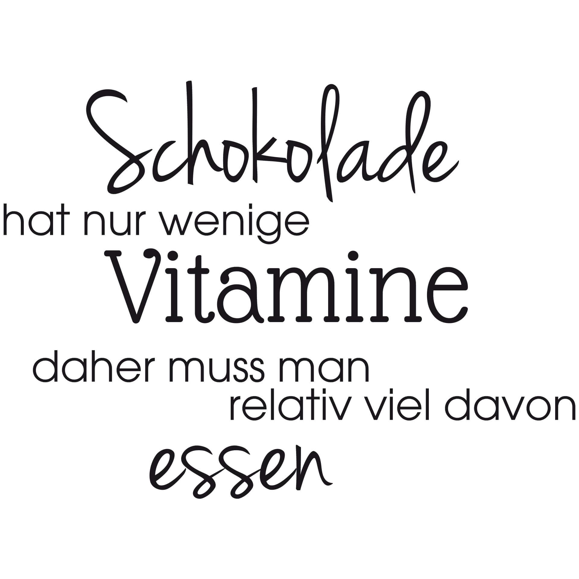 Wandtattoo Schokolade hat nur wenige Vitamine...