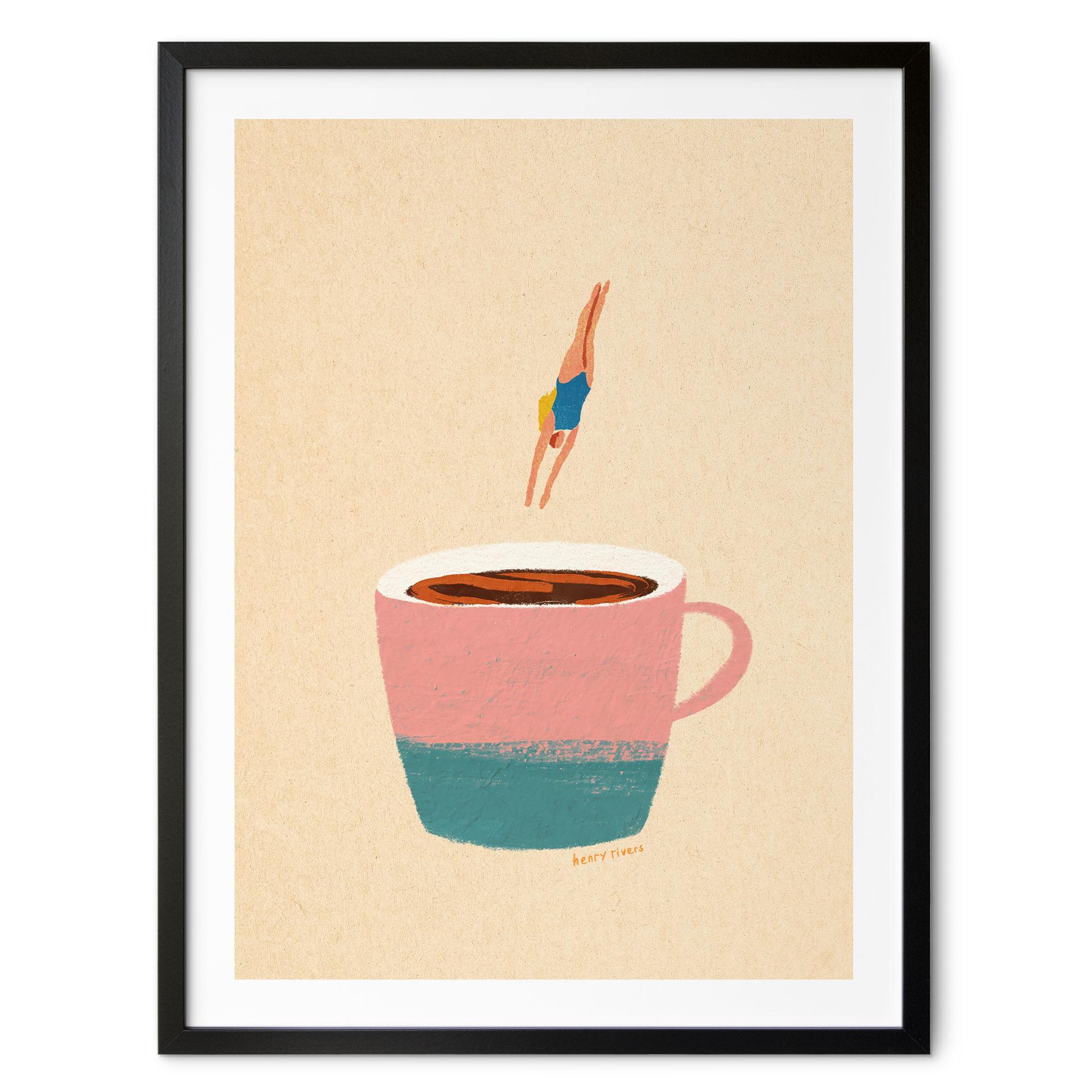 Poster Hopp i kaffet - Rivers