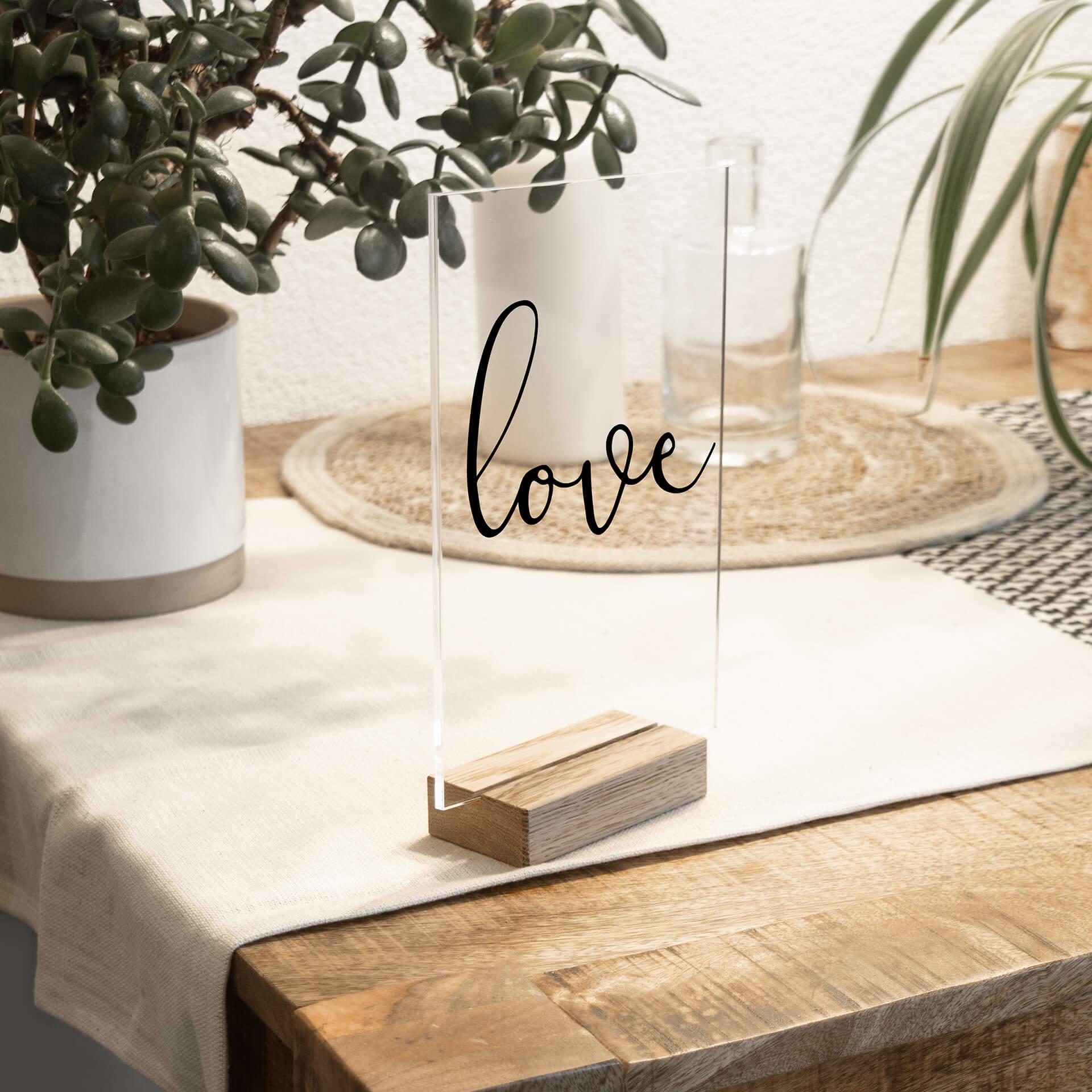 Tischaufsteller Handwritten Love