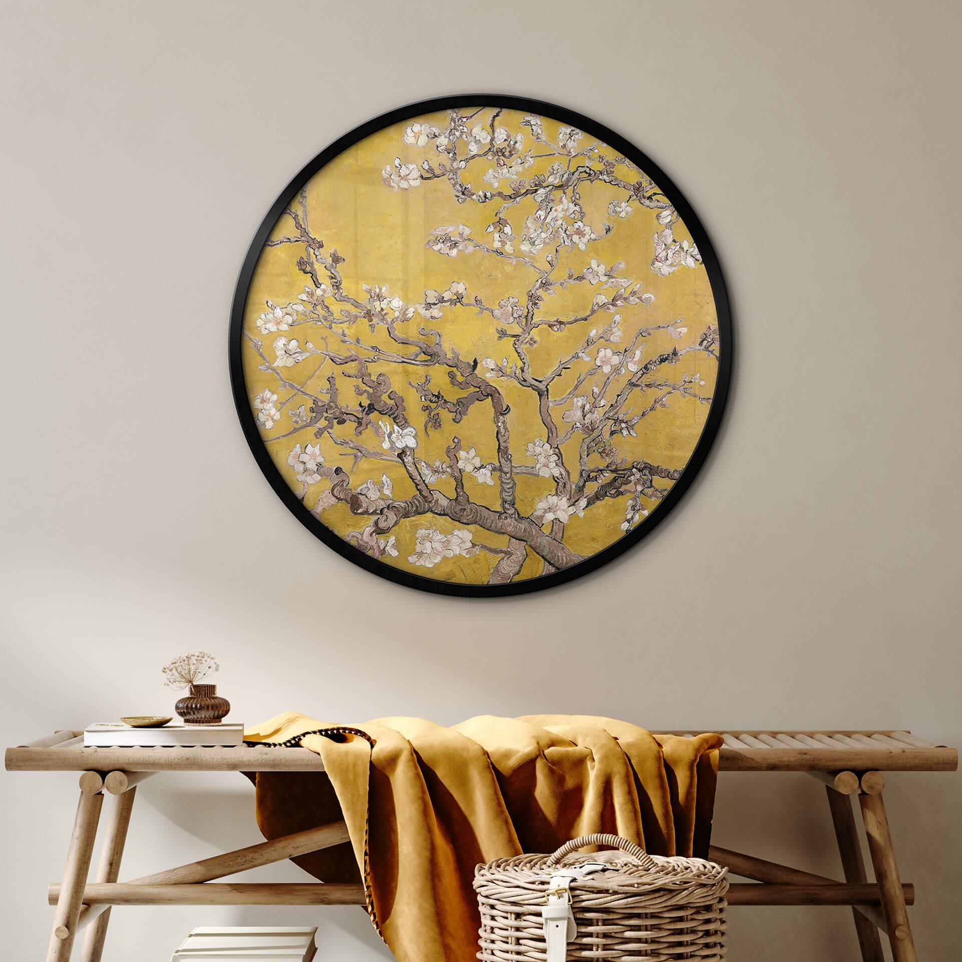 Póster van Gogh - Almendro en Flor Ocre - Redondo