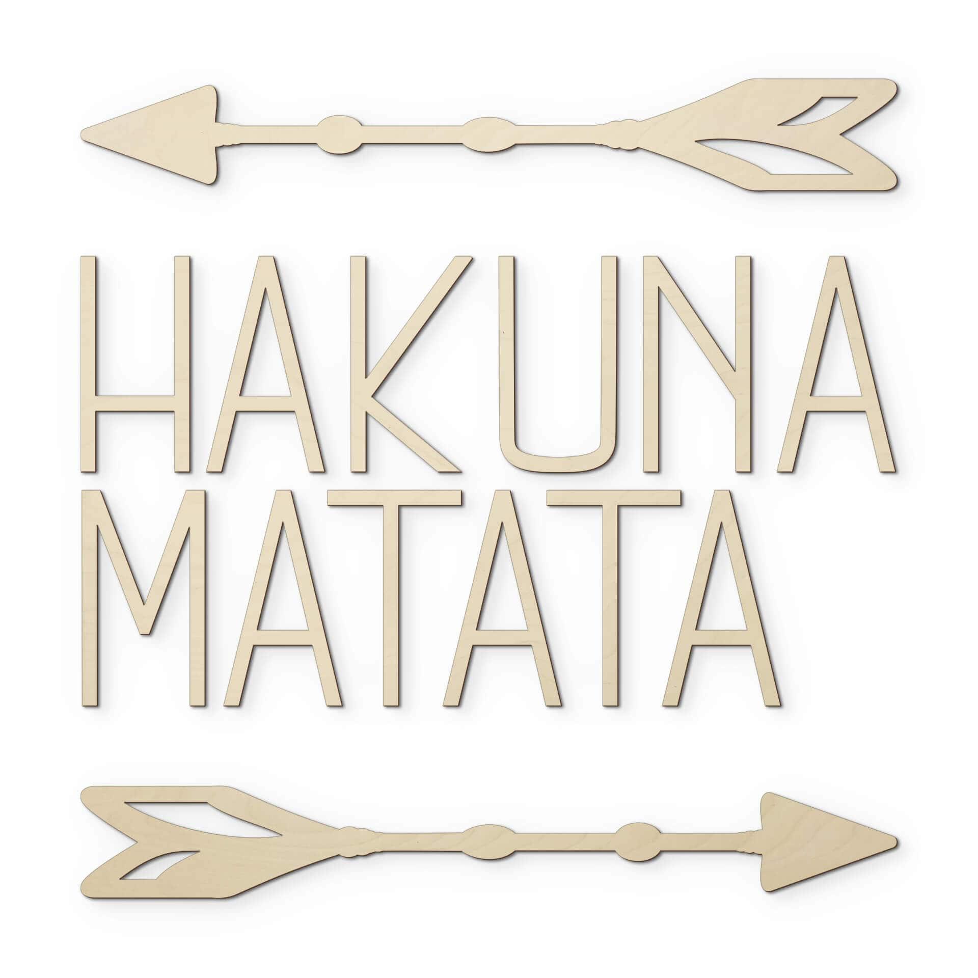 Lettere in legno - Hakuna Matata - pioppo