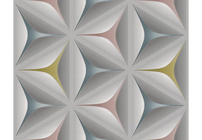 A.S. Création Vliestapete Scandinavian Retrotapete geometrisch blau, grau, rosa
