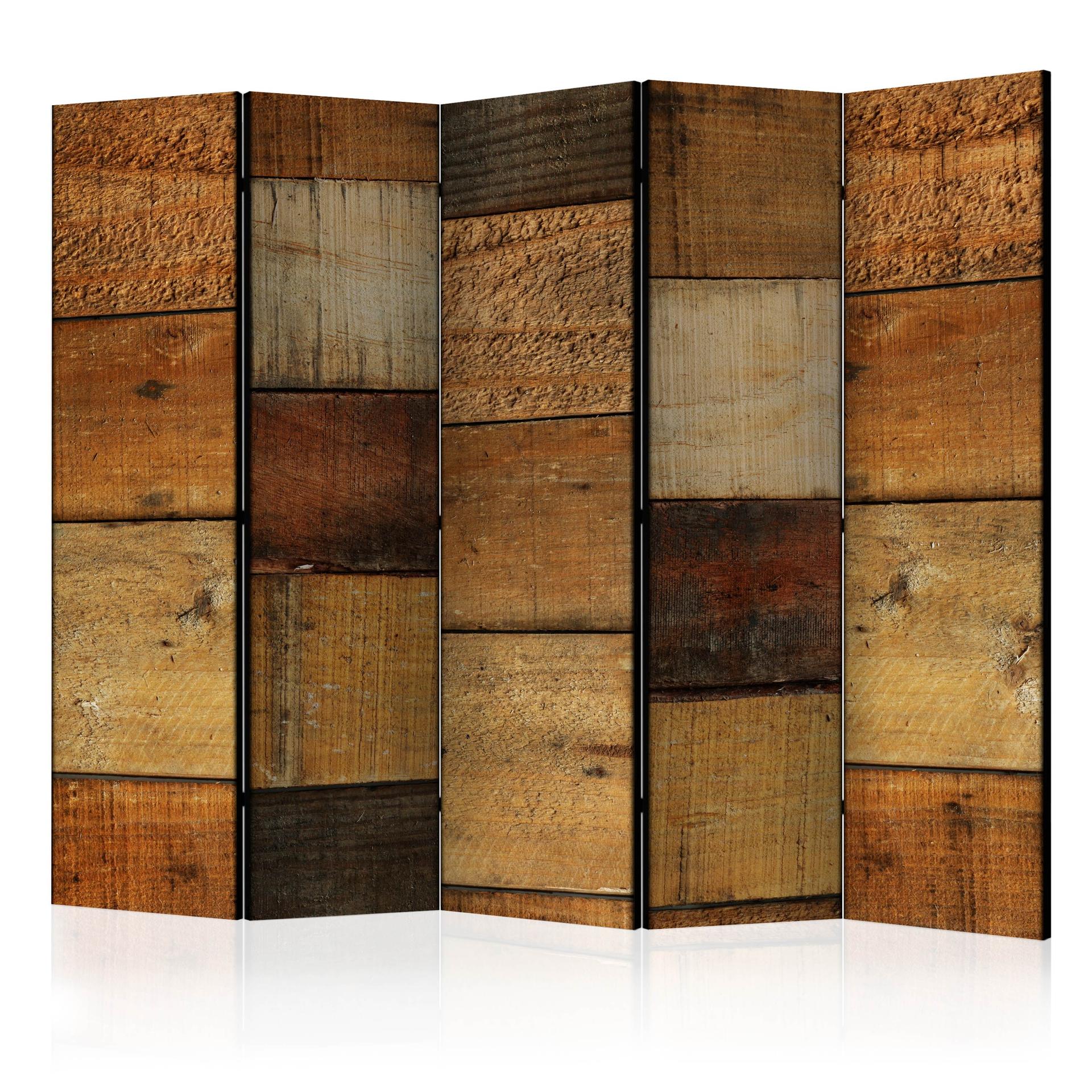 Divisorio per cameretta - Trame di legno, 3 pezzi
